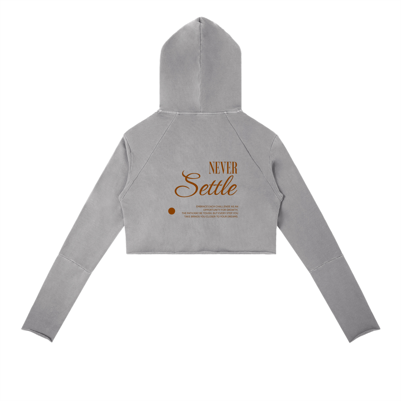 Never Settle Vintage Washed Raw Edge Hoodie