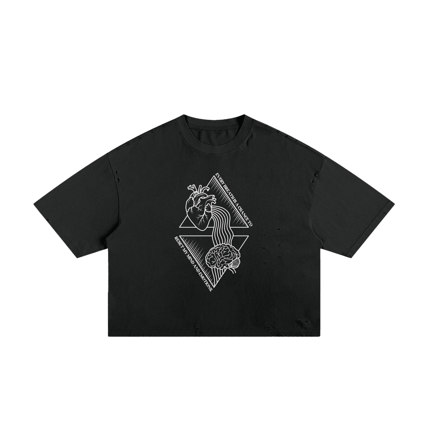 Every breath is a chance to reset my mind and emotions Unisex Cropped Boxy Tee