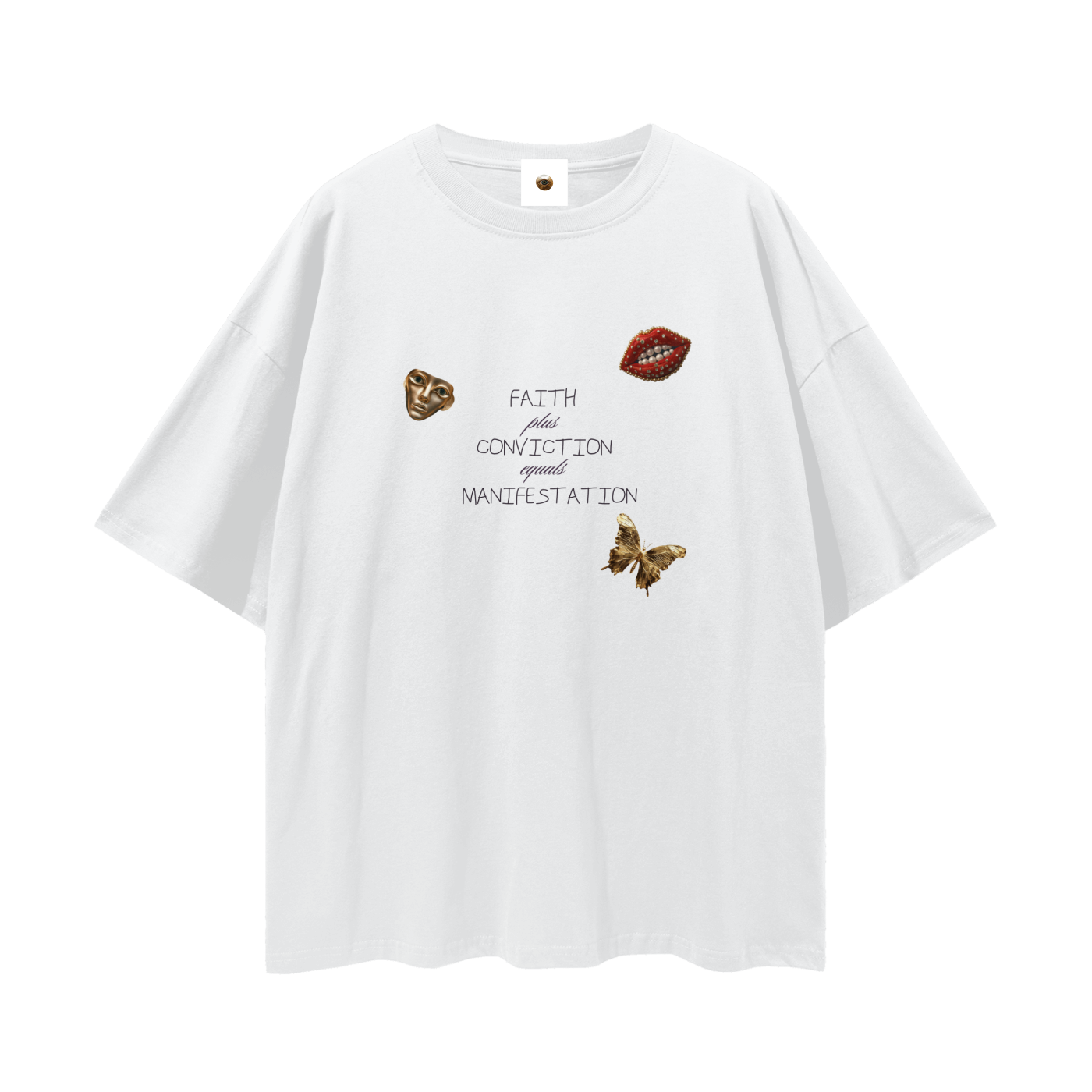 Faith Plus Conviction Streetwear Loose Drop Shoulder T-Shirt