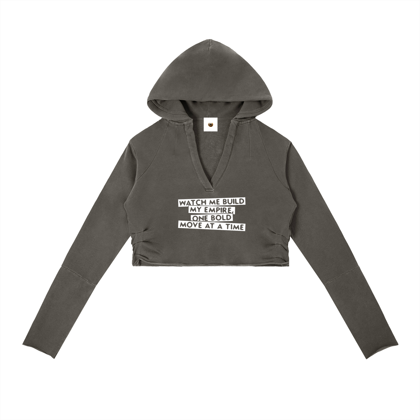 Watch Me Build My Empire Vintage Washed Raw Edge Hoodie