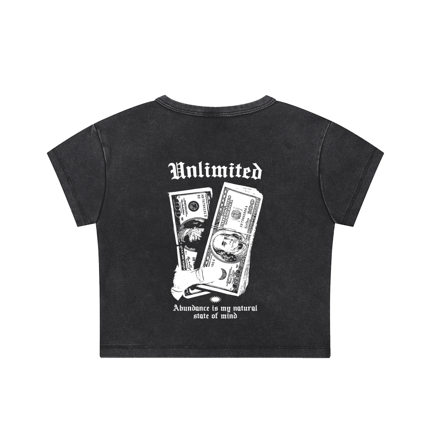 Unlimited Snow Washed Crop Top