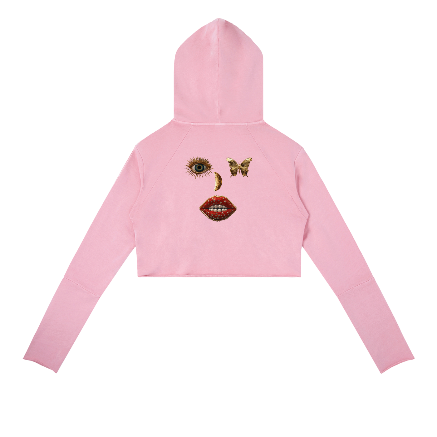 SS Face Vintage Washed Raw Edge Hoodie