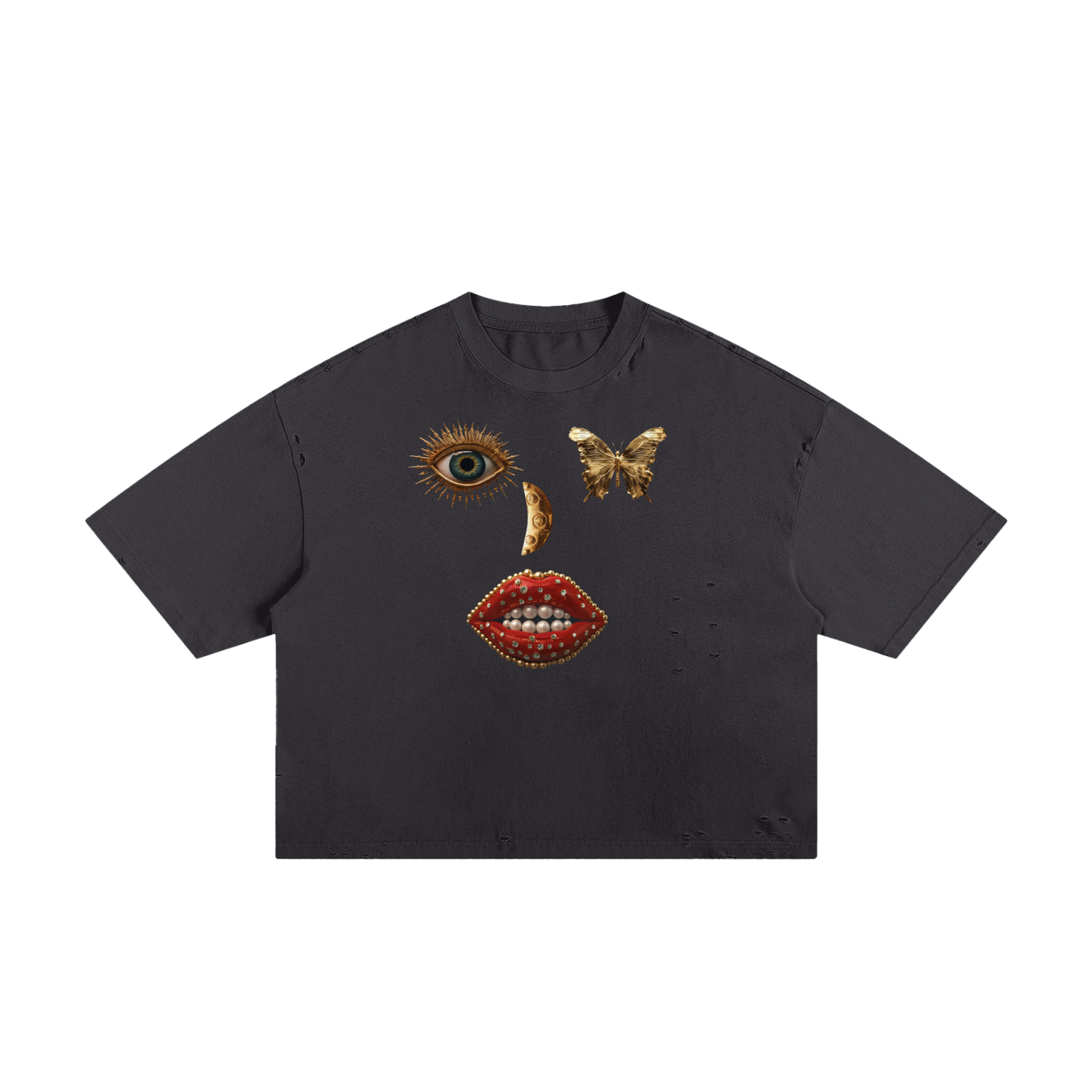 SS Face Classic Frayed Boxy Tee