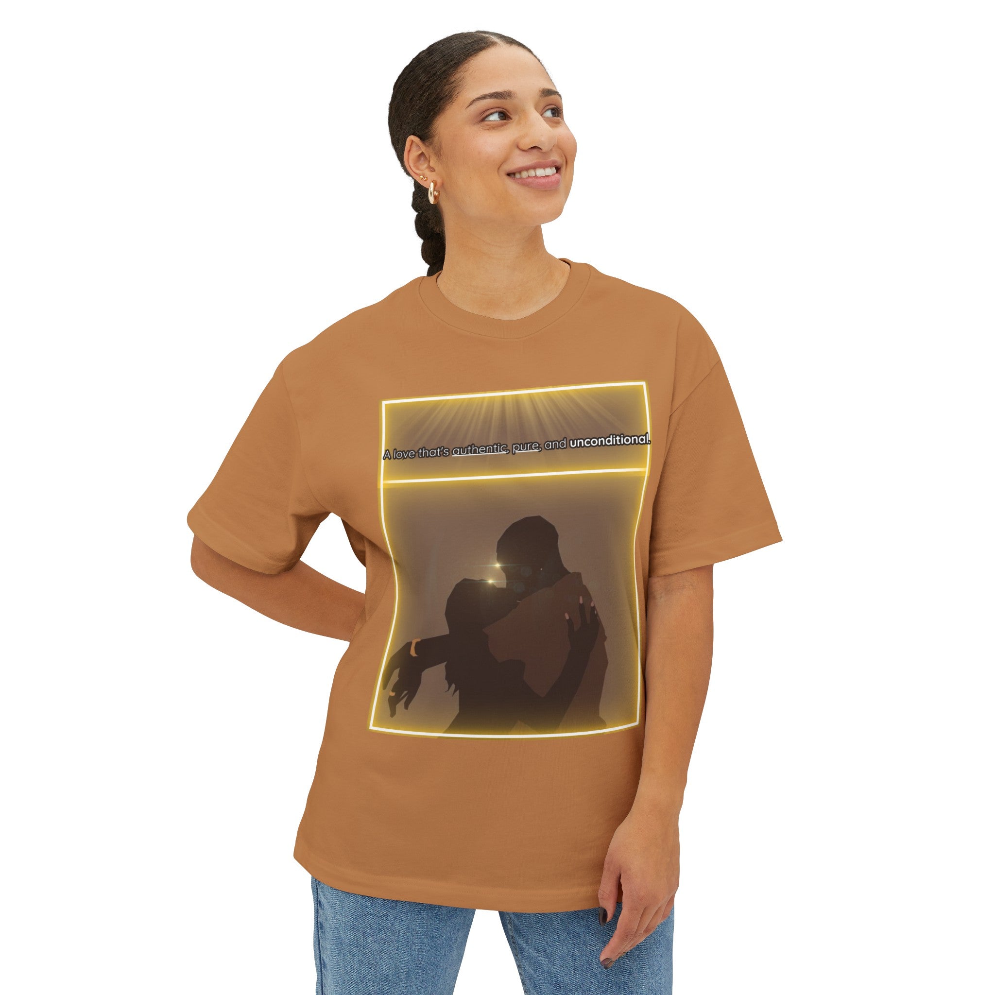 A love that's authentic,pure,and unconditional Unisex Boxy Tee