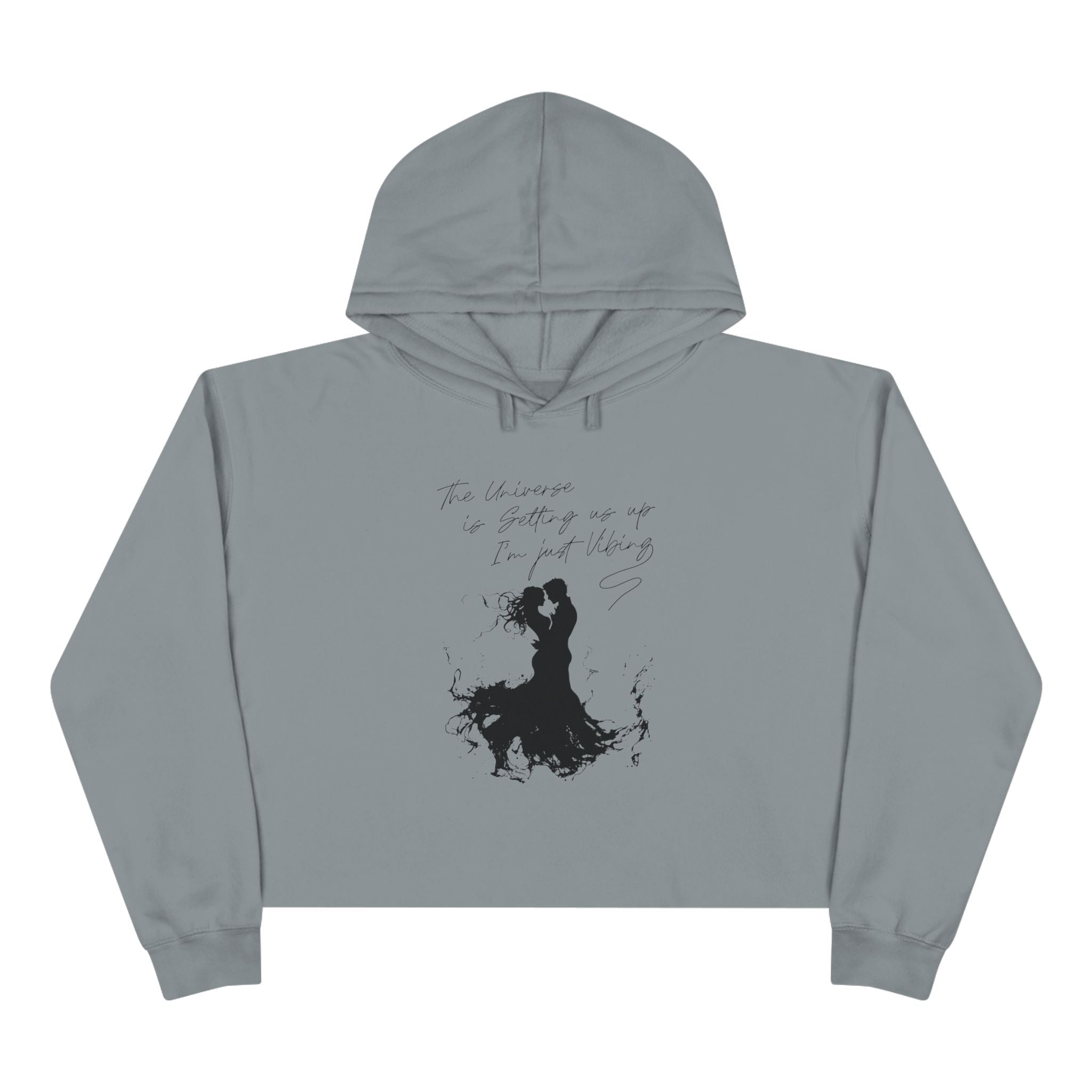 The Universe Is Getting Us Up I'm Just Vibing Unisex Crop Hoodie