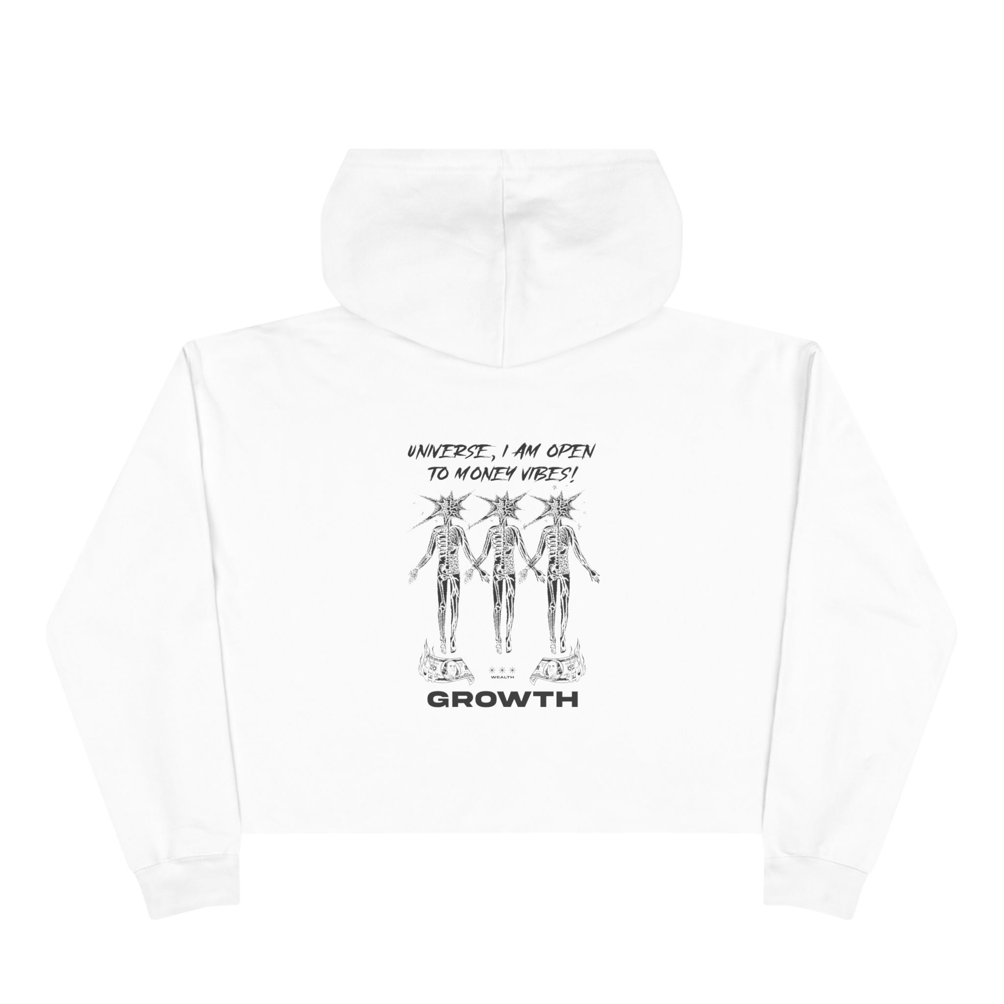 Universe,I Am Open To Money Vibes Unisex Crop Hoodie