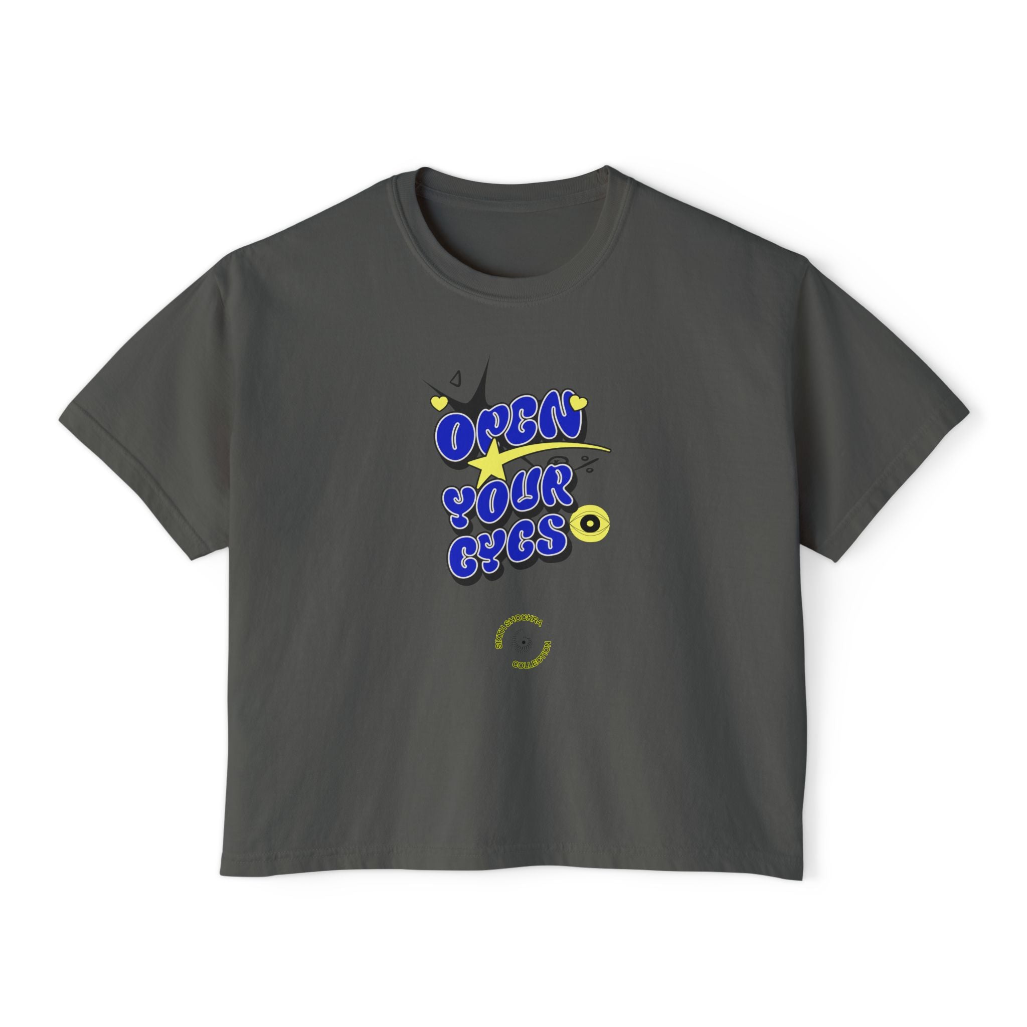 Open Your Eyes unisex cropped Boxy Tee