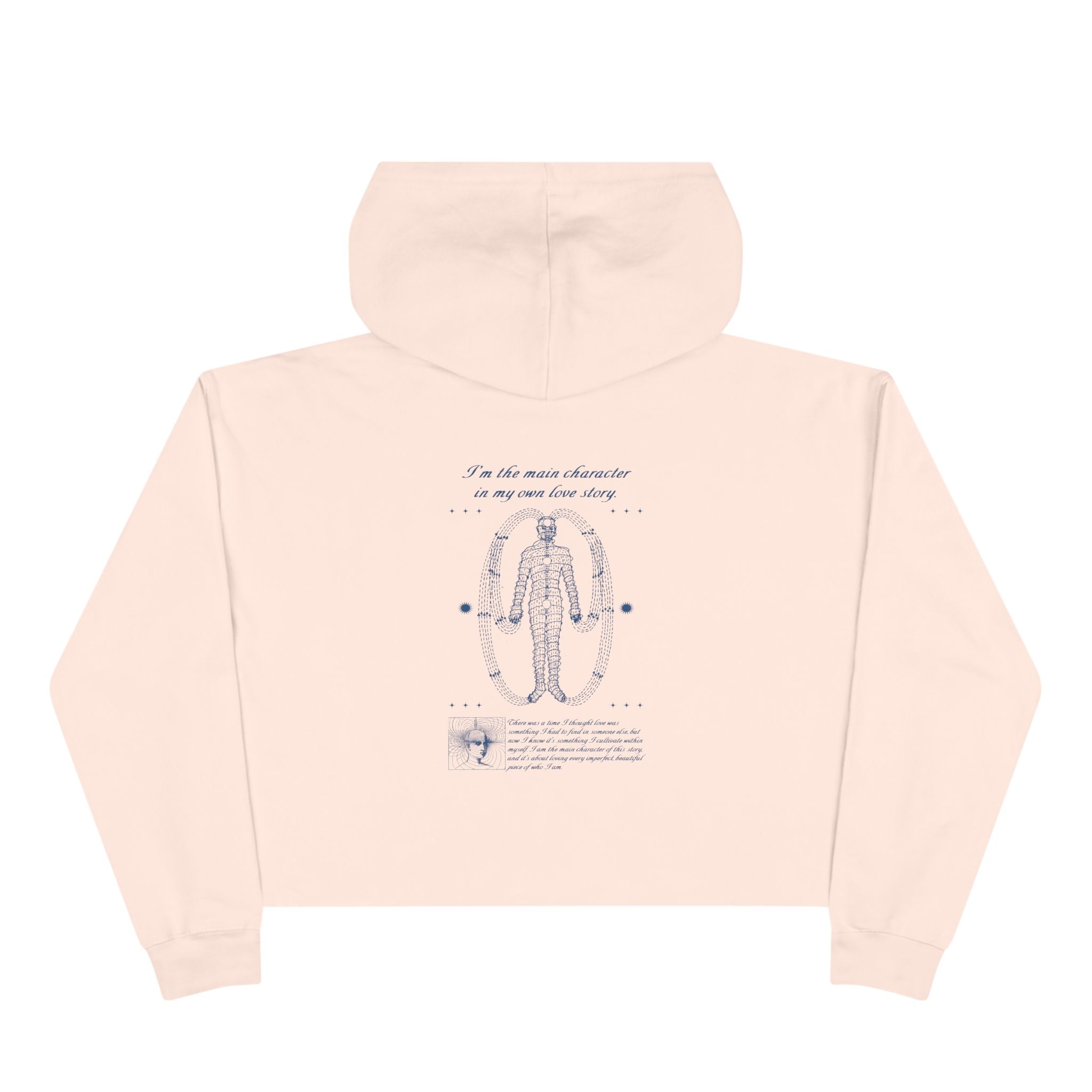 I’m the main character in my own love story Unisex Crop Hoodie