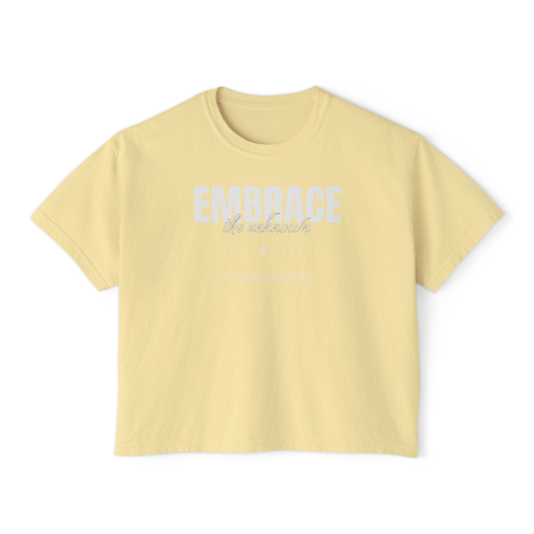 Embrace The Unknown unisex cropped Boxy Tee