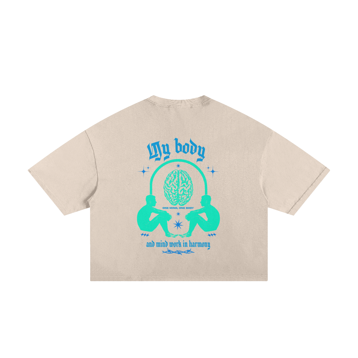 My body and mind work in harmony Unisex Boxy Tee