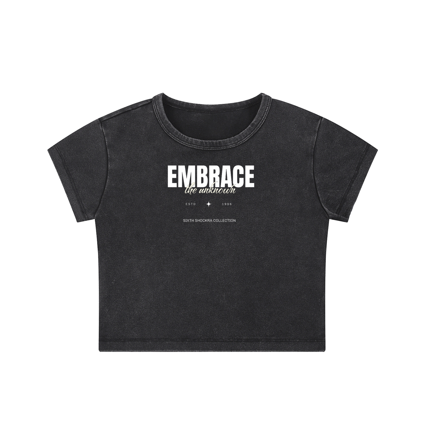 Embrace The Unknown Snow Washed Crop Top