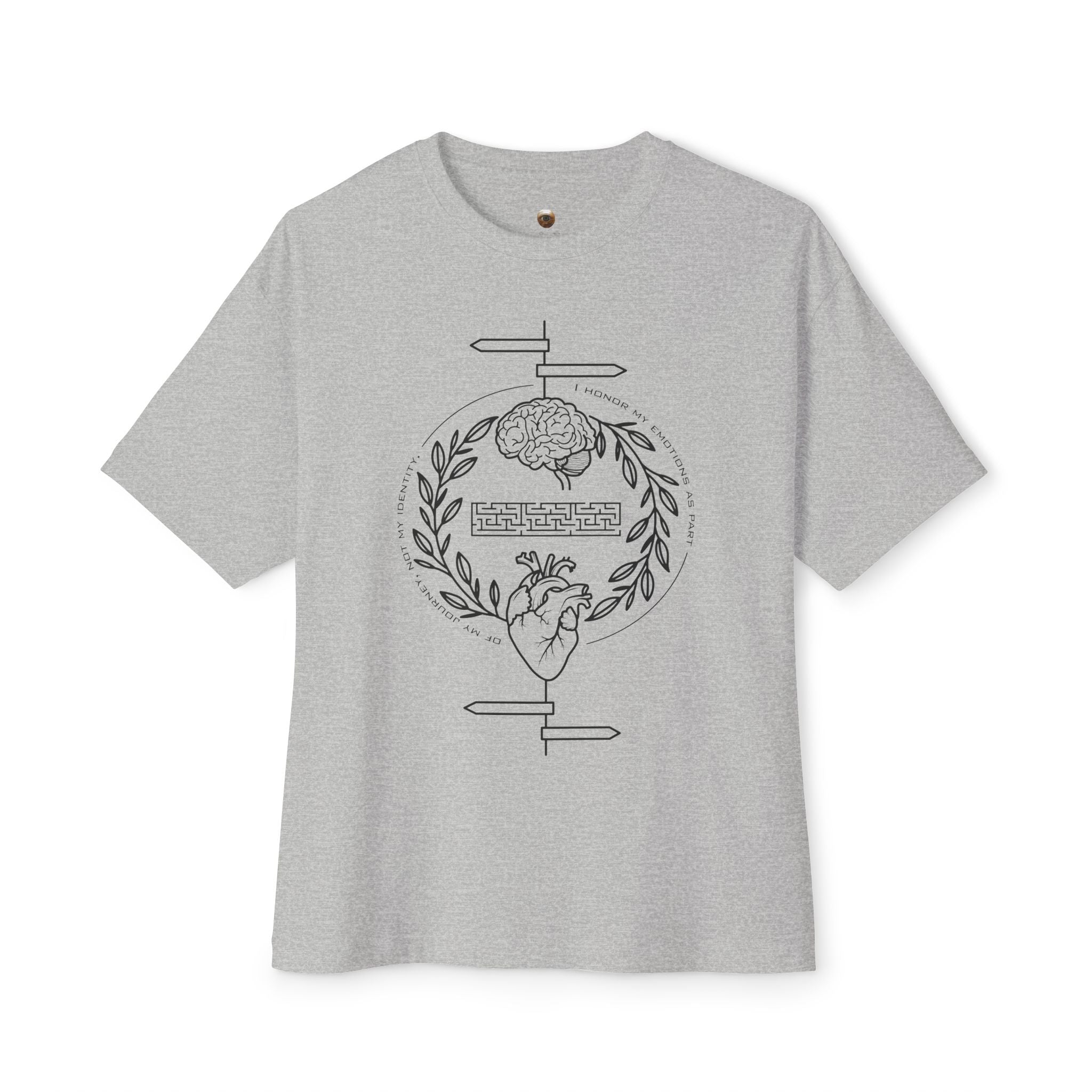 I honor my emotions as part of my journey, not my identity Oversized Tee