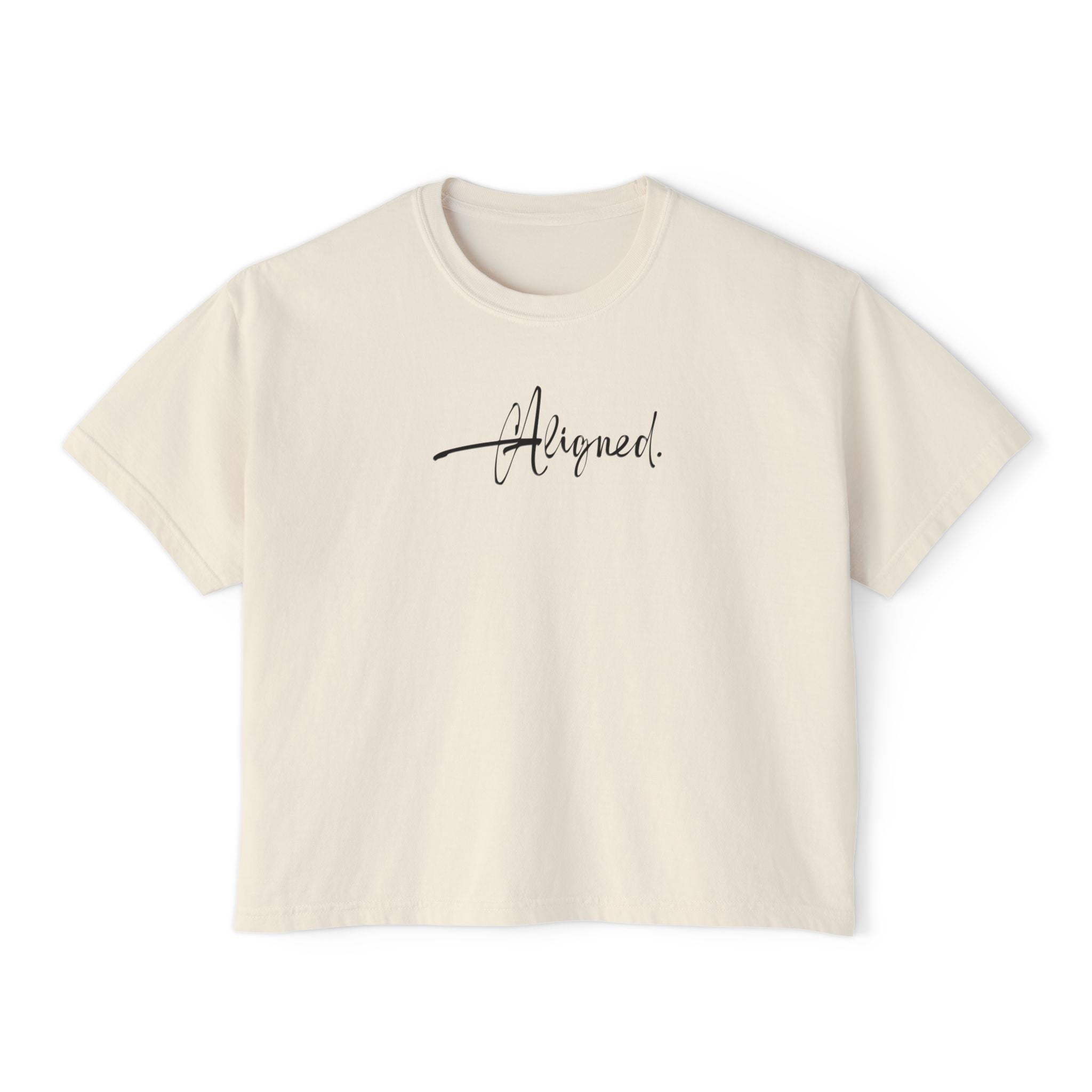 Aligned Unisex Cropped Boxy Tee