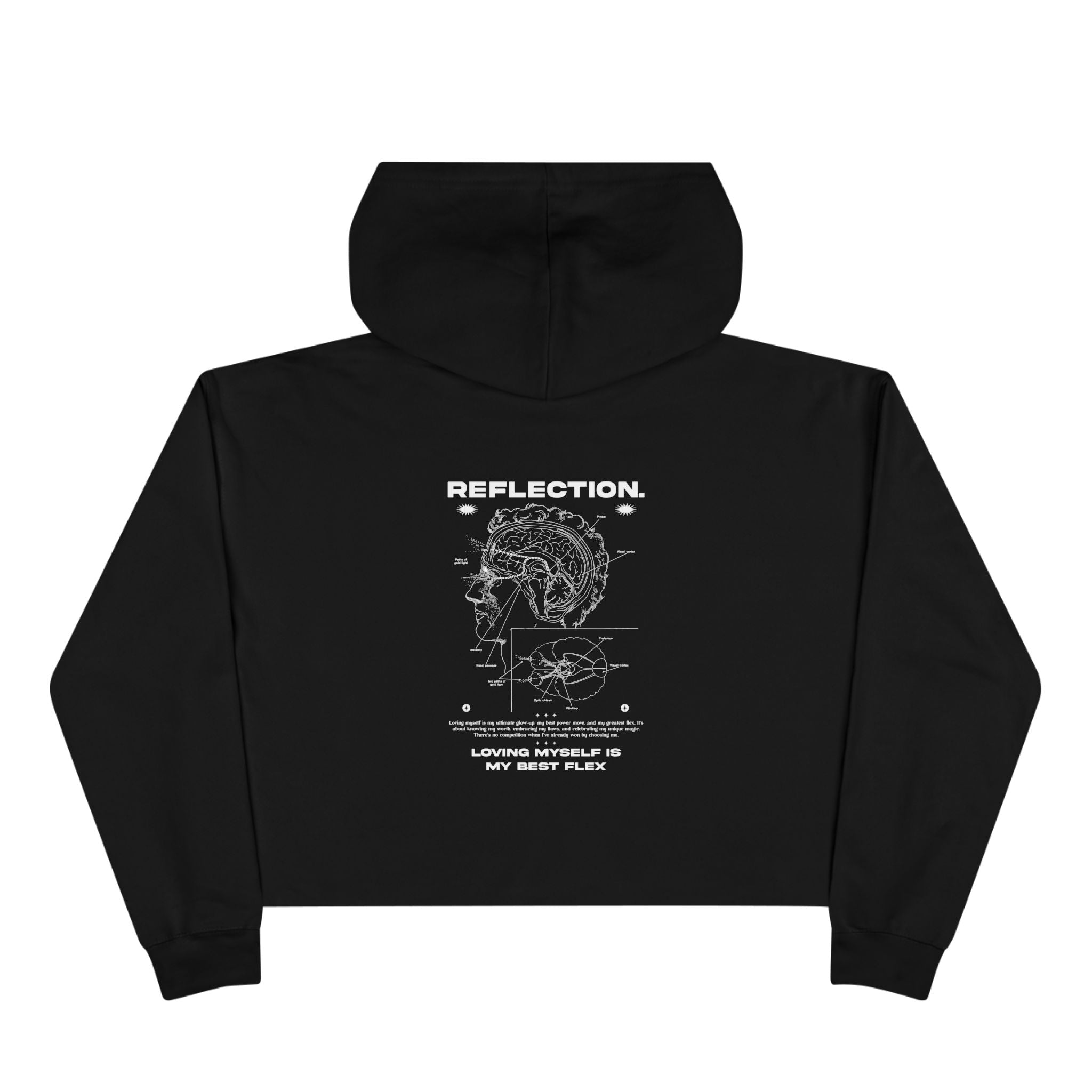 Loving myself is my best flex Unisex Crop Hoodie