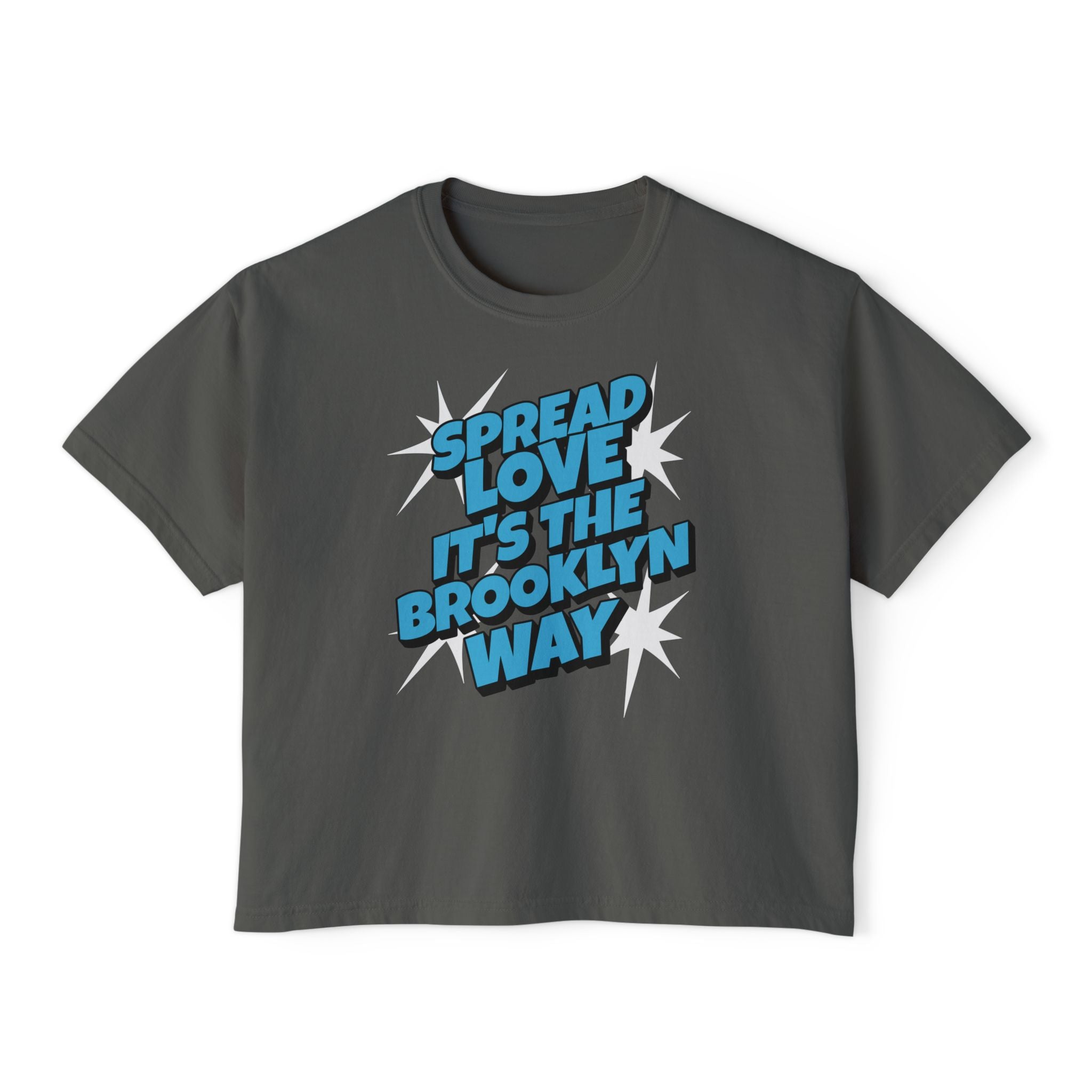 Spread Love It's The Brooklyn Way Unisex cropped Boxy Tee