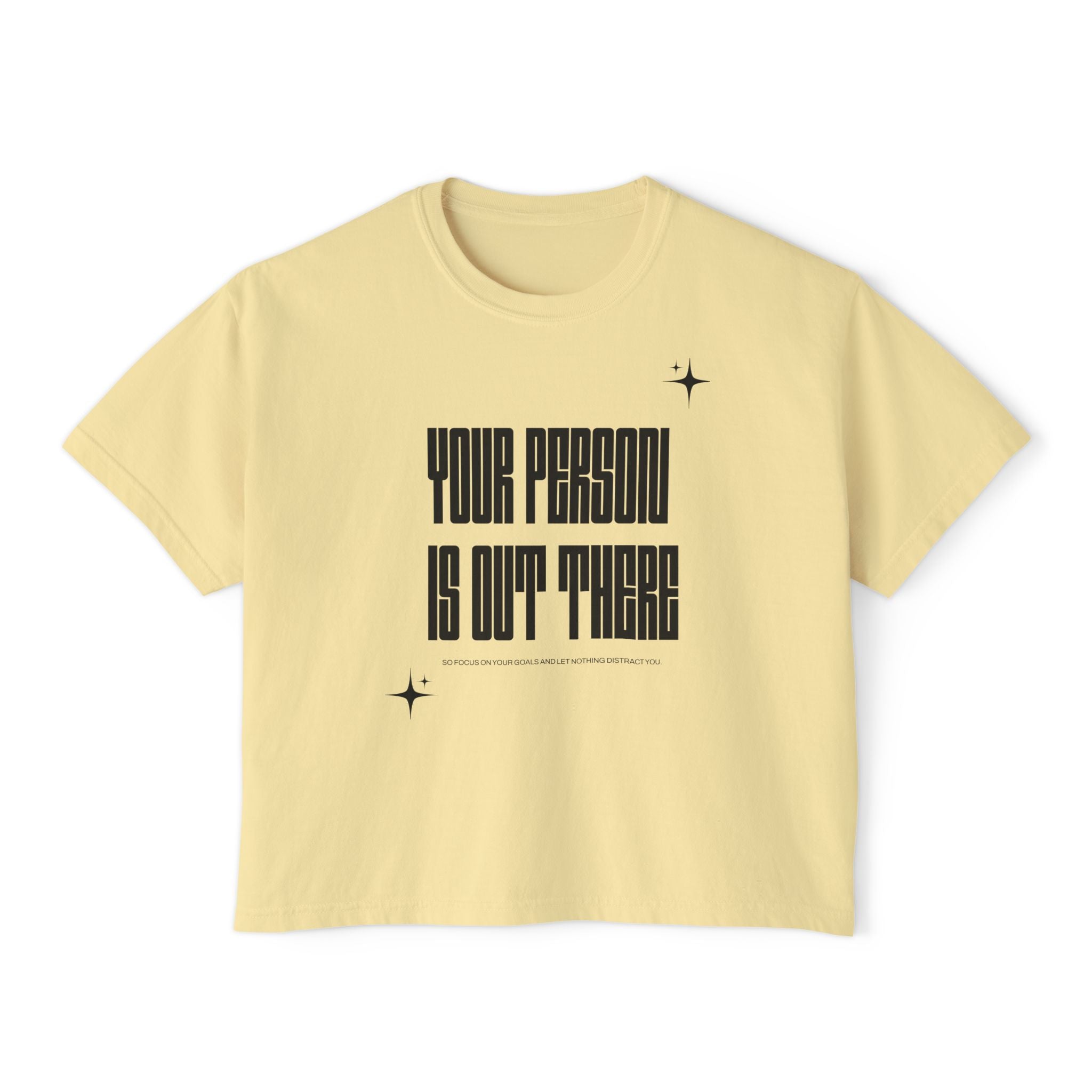 Your Person Is Out There unisex cropped Boxy Tee