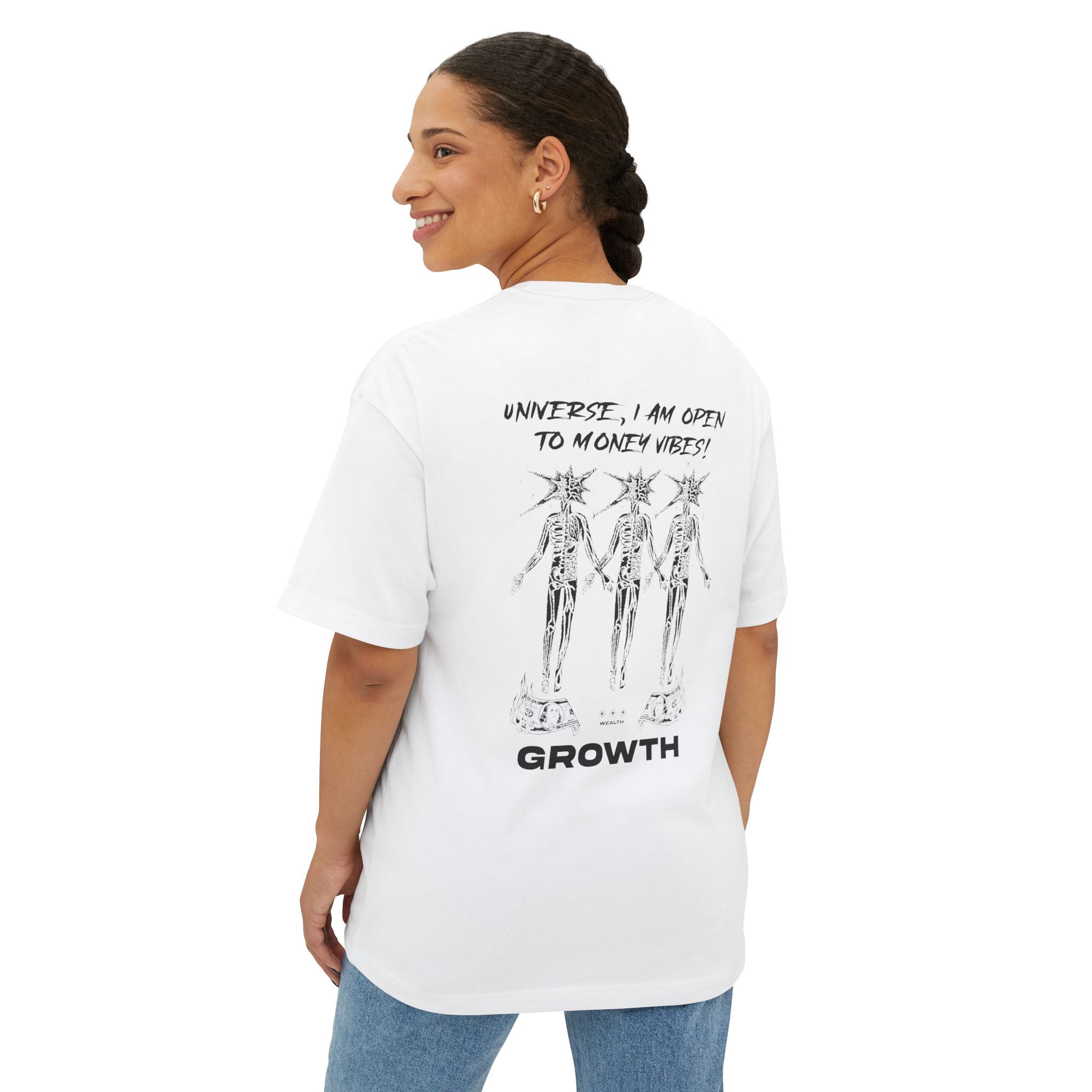 Universe I'm Open To Money Vibe Heavy Cotton Tee