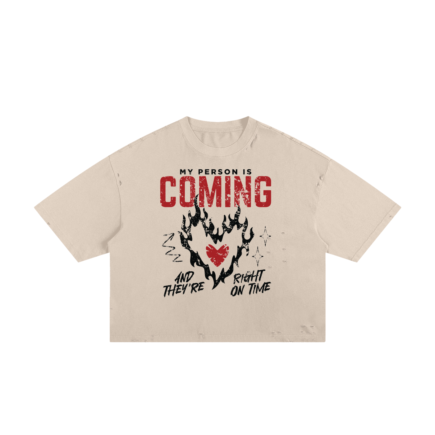 My Person Is Coming Classic Frayed Boxy Tee