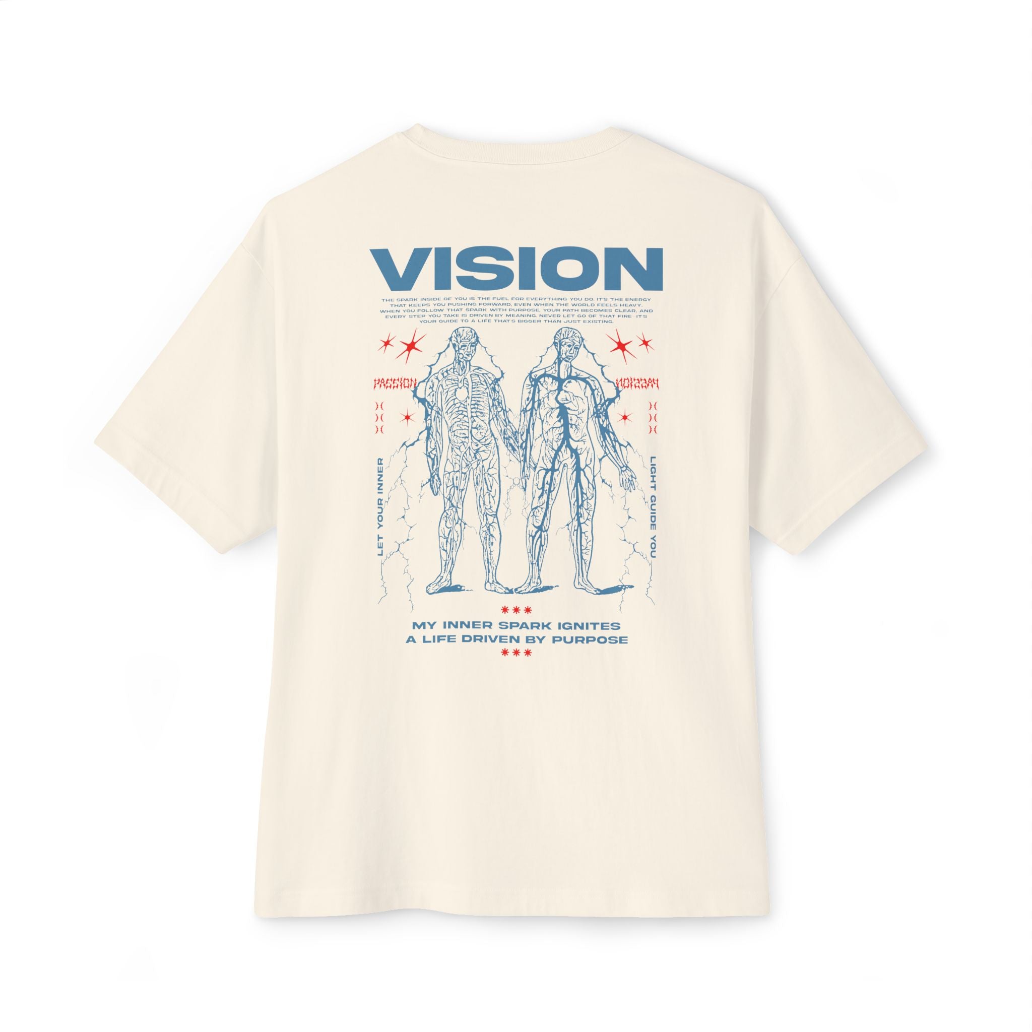 My inner spark ignites a life driven by purpose Unisex Oversized Tee