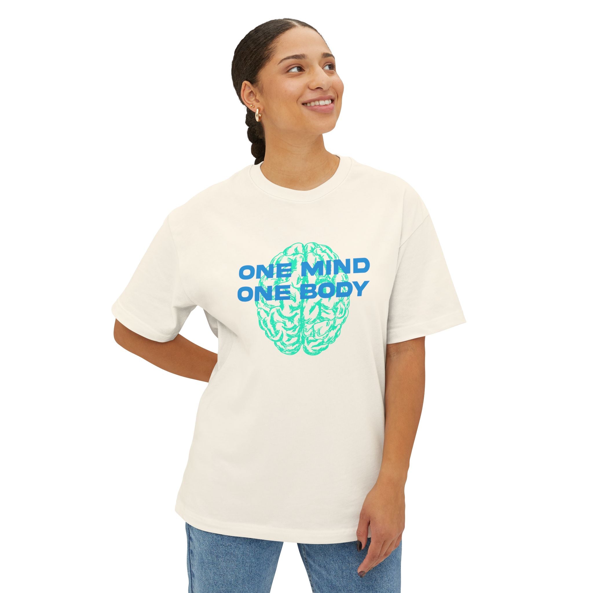 My body and mind work in harmony Unisex Oversized Tee