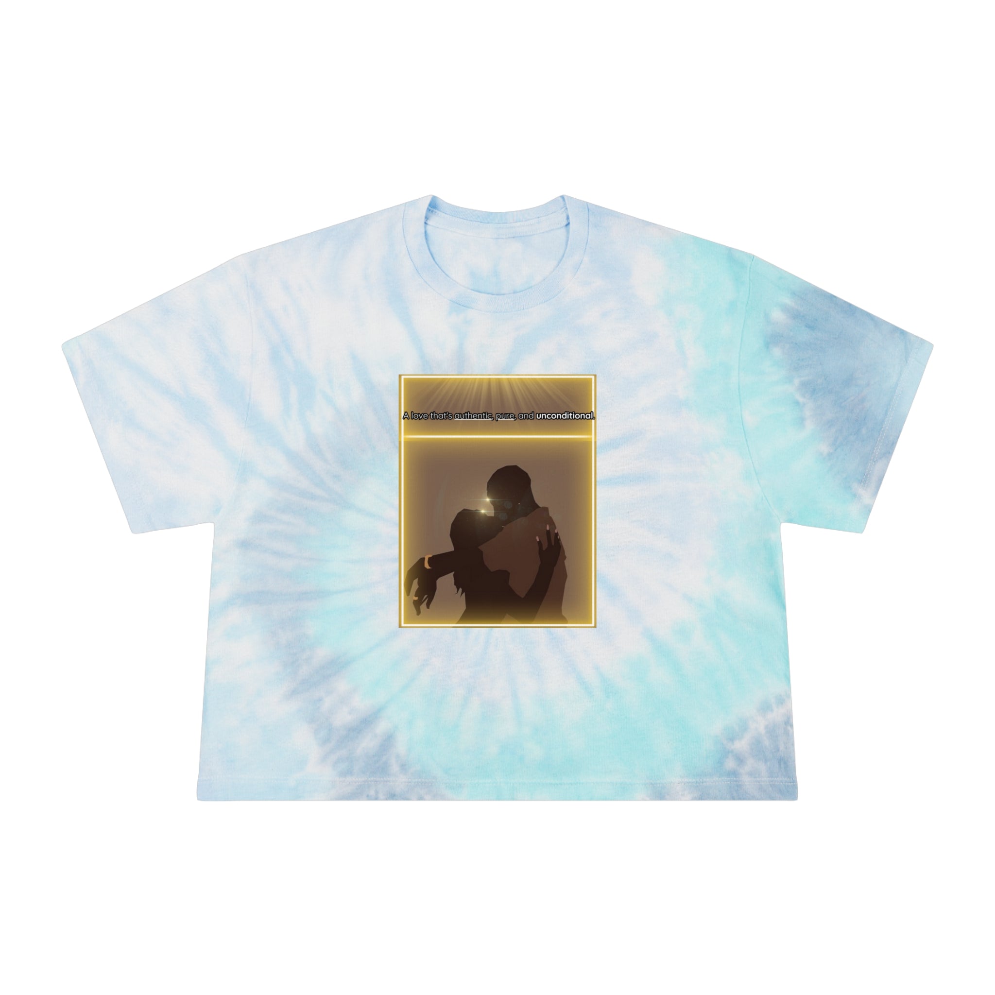 A love that authentic,pure,and unconditional Women's Tie-Dye Crop Tee