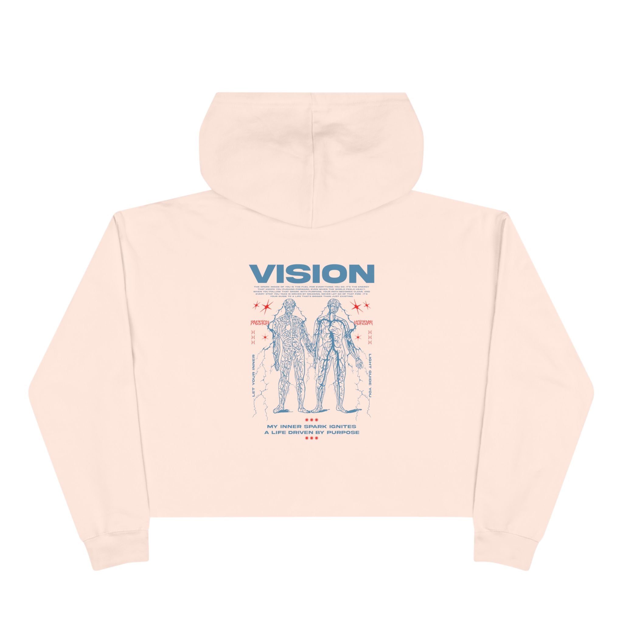My inner spark ignites a life driven by purpose Unisex Crop Hoodie