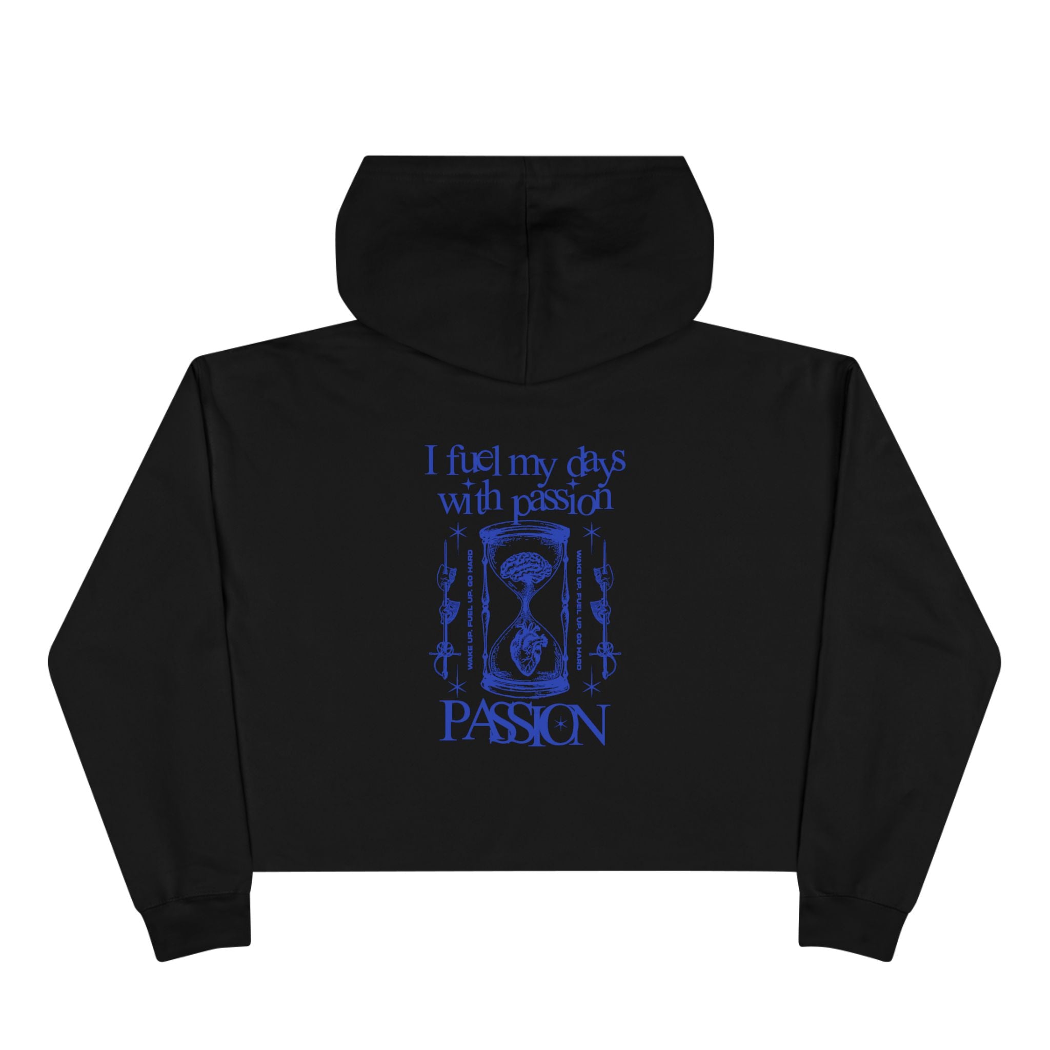 I fuel my days with passion Unisex Crop Hoodie