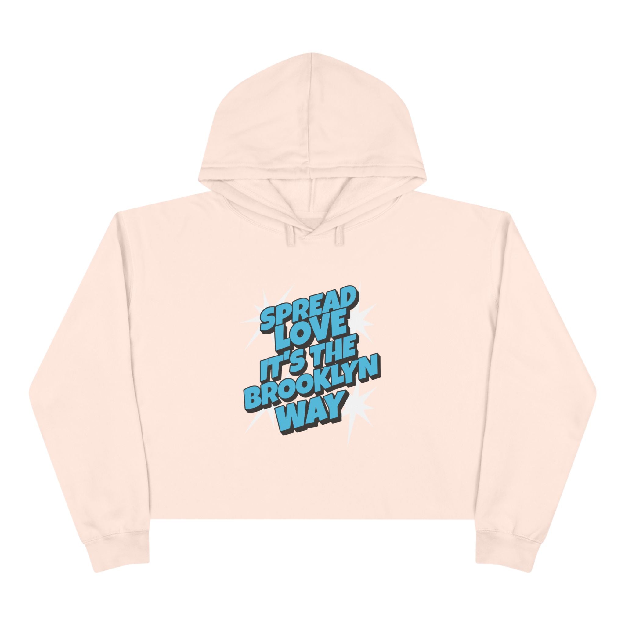 Spread Love It's The Brooklyn Way Unisex Crop Hoodie