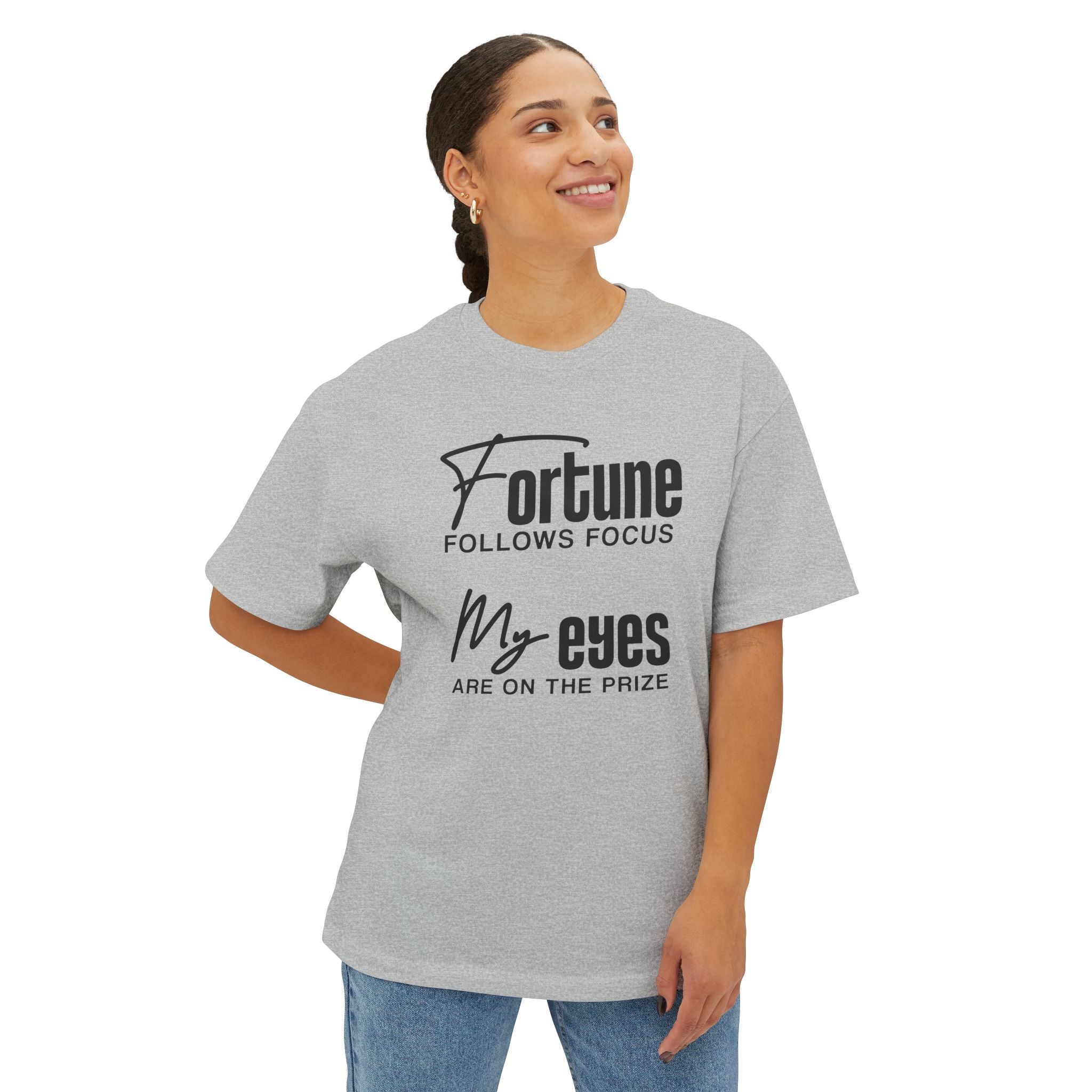 Fortune Follows Focus My Eyes Are On The Prize Heavy Cotton Tee