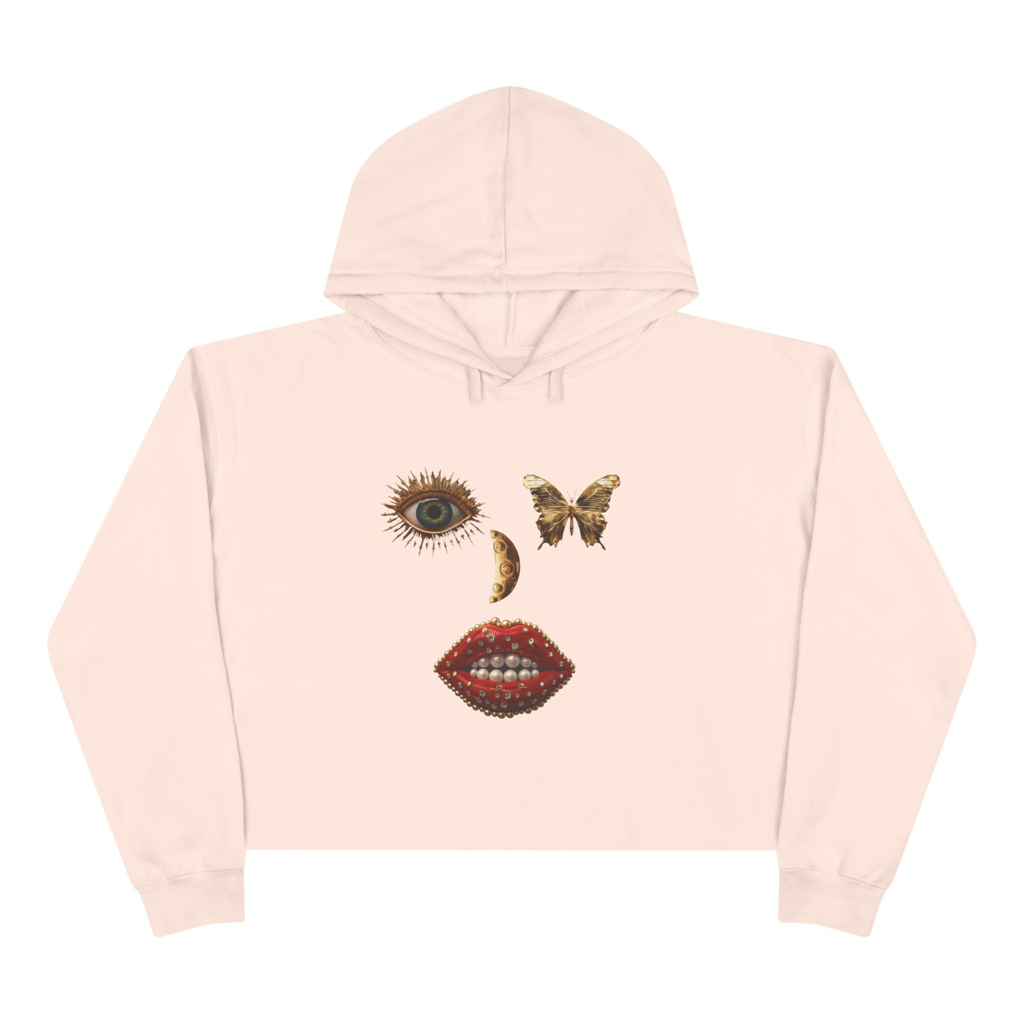 Sixth Shockra Face Unisex Crop Hoodie