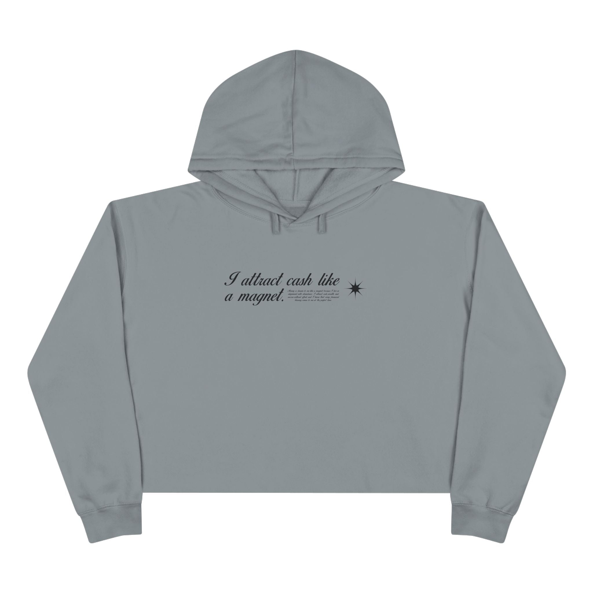 I Attract Cash Like A Magnet Unisex Crop Hoodie