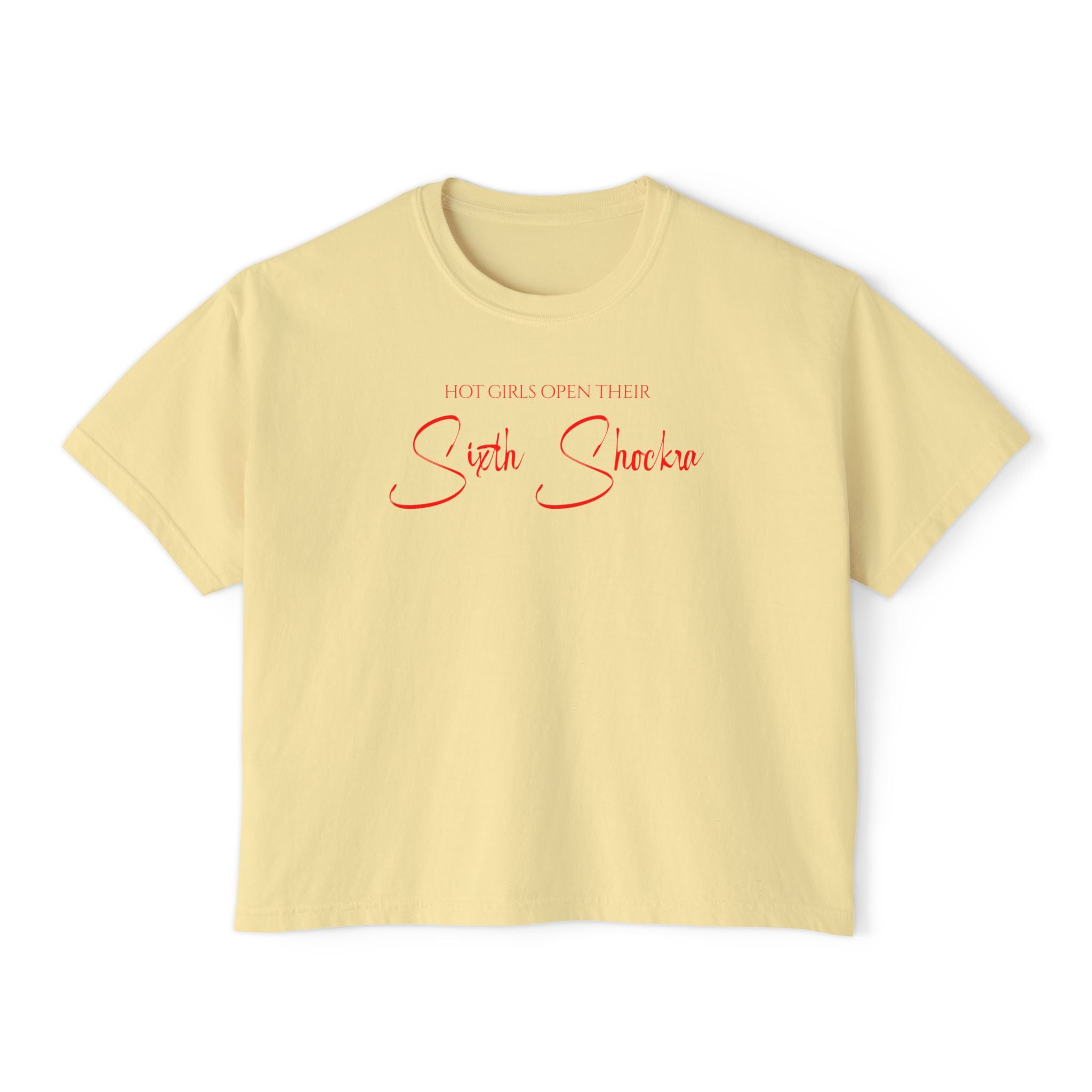 Hot Girls Open Their Sixth Shockra Unisex Cropped Boxy Tee