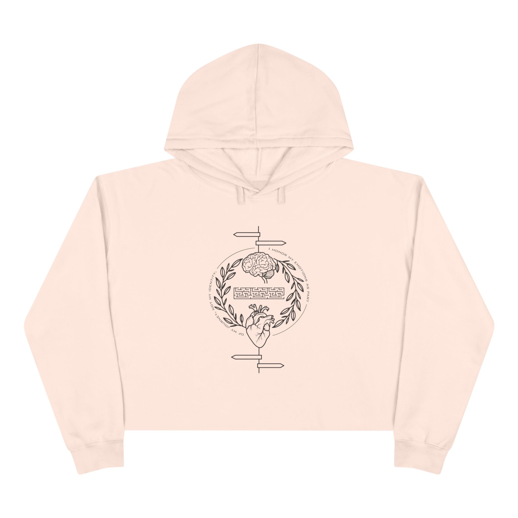 I honor my emotions as part of my journey, not my identity Unisex Crop Hoodie