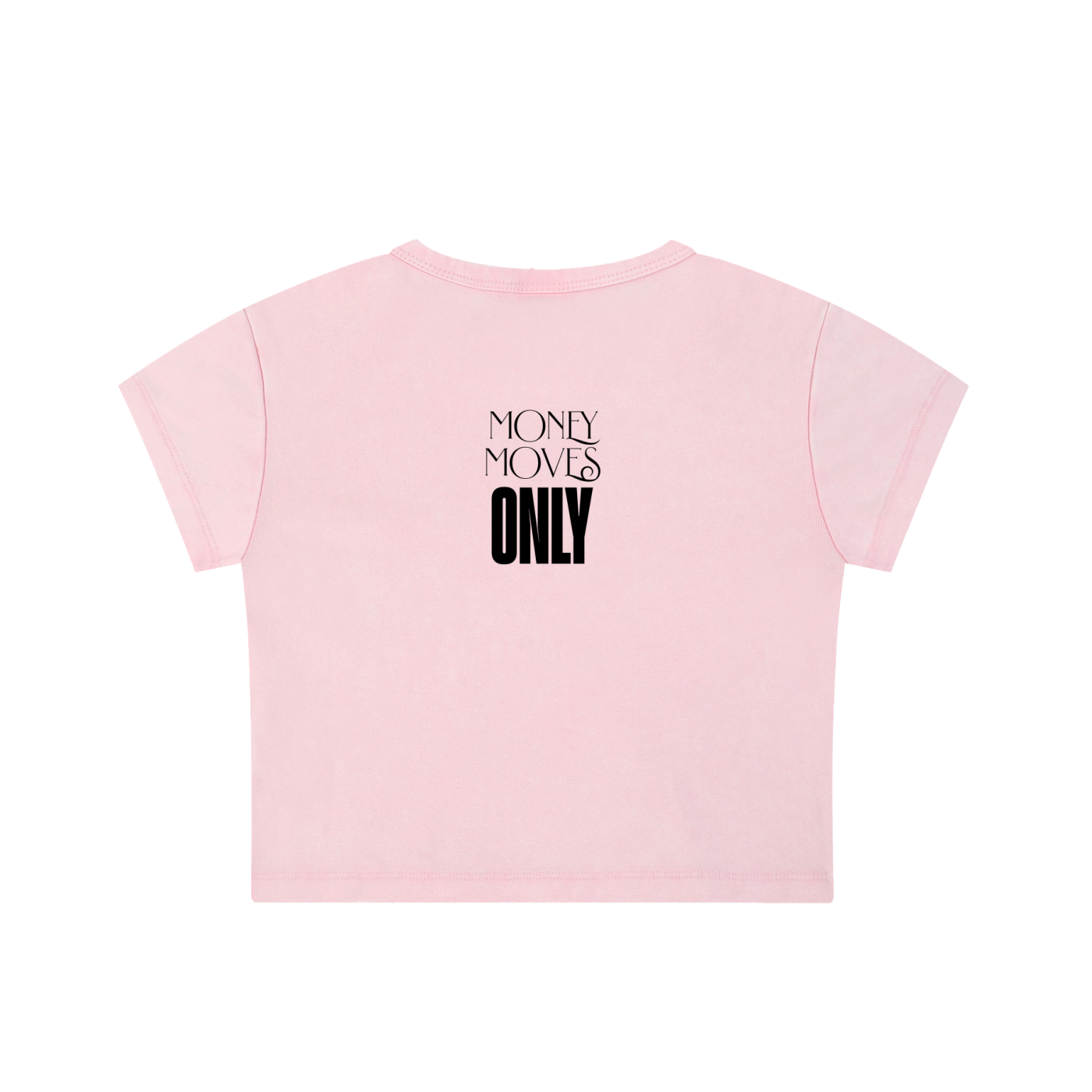 Money Moves Only Snow Washed Crop Top