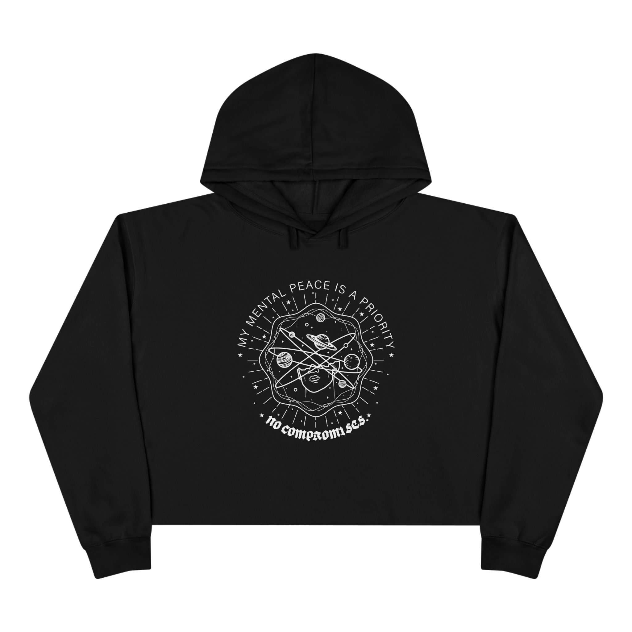 My mental peace is a priority—no compromises Unisex Crop Hoodie