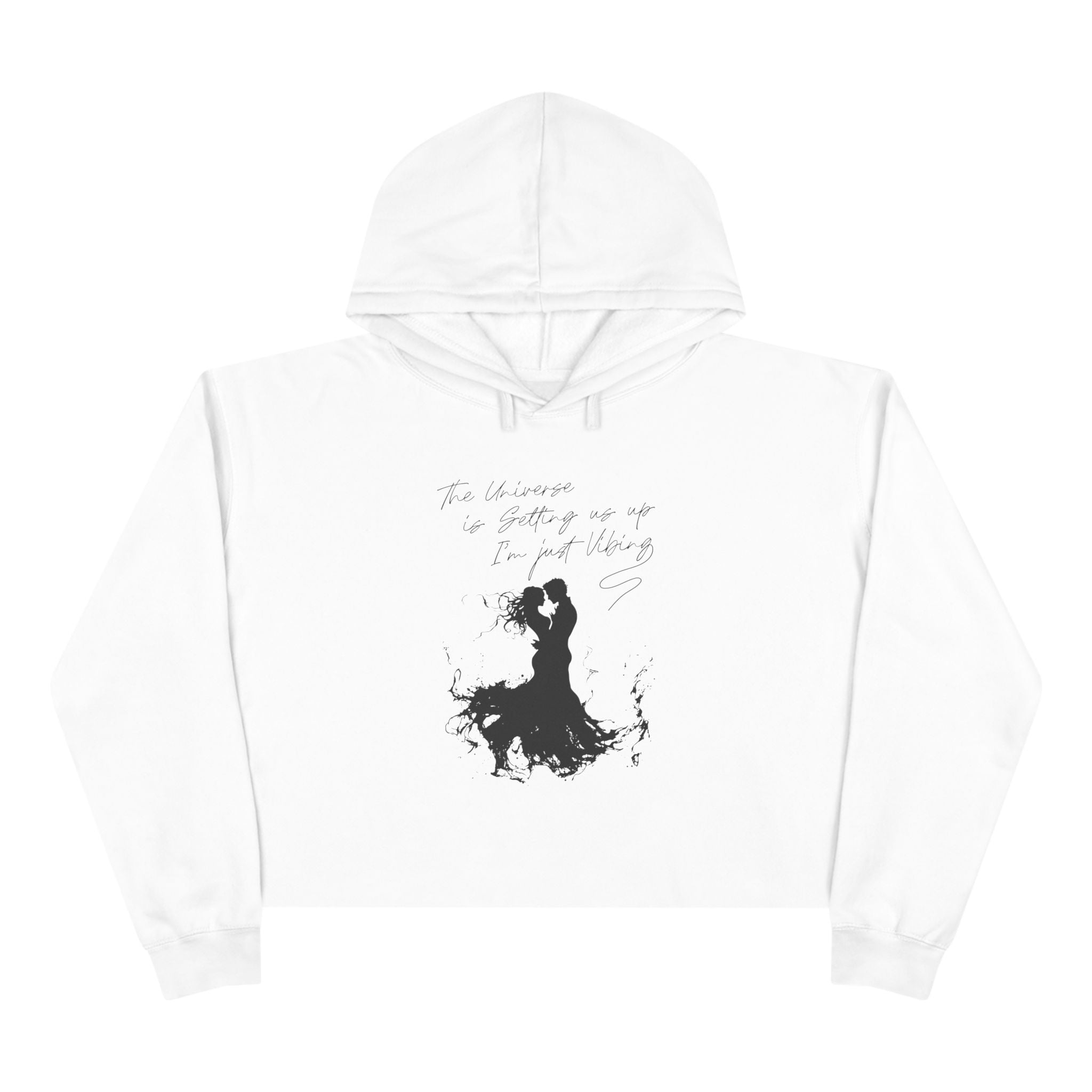 The Universe Is Getting Us Up I'm Just Vibing Unisex Crop Hoodie
