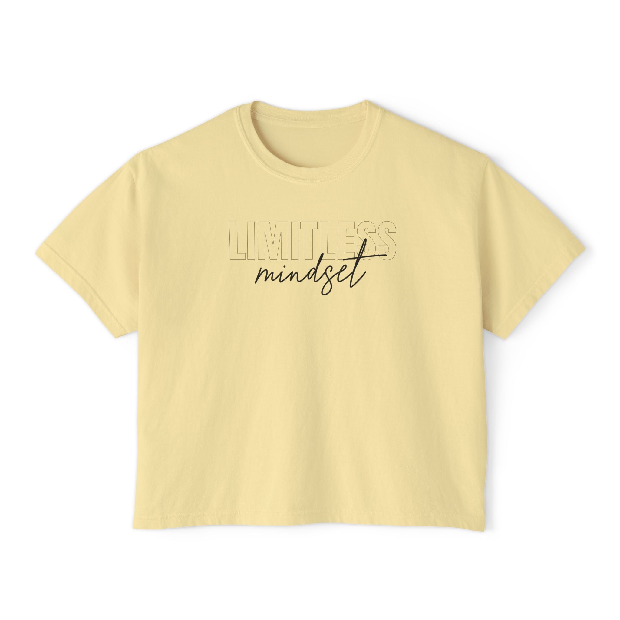 Limitless Mindset unisex cropped Boxy Tee