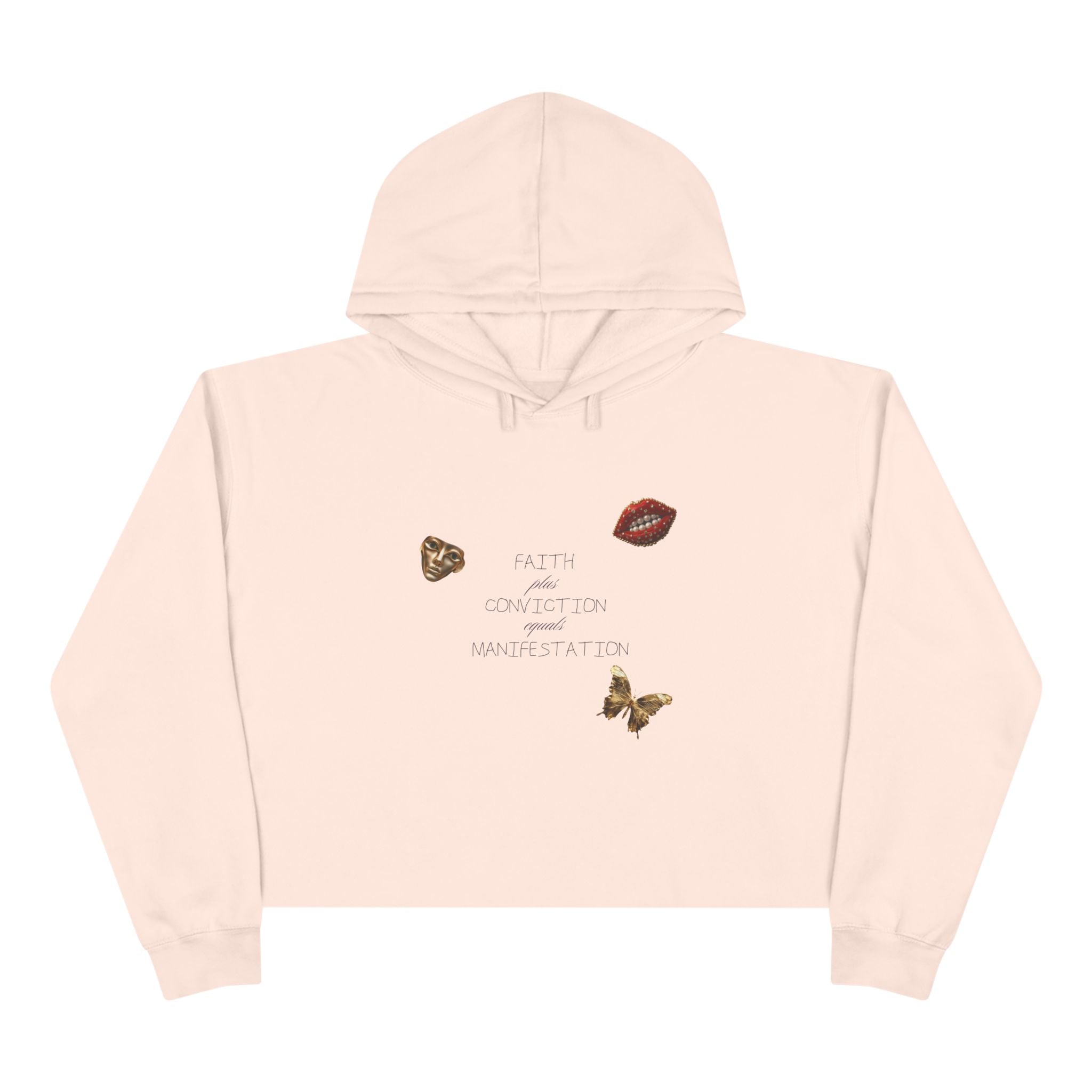 Faith + Conviction=Manifestation Pt 2 Crop Hoodie