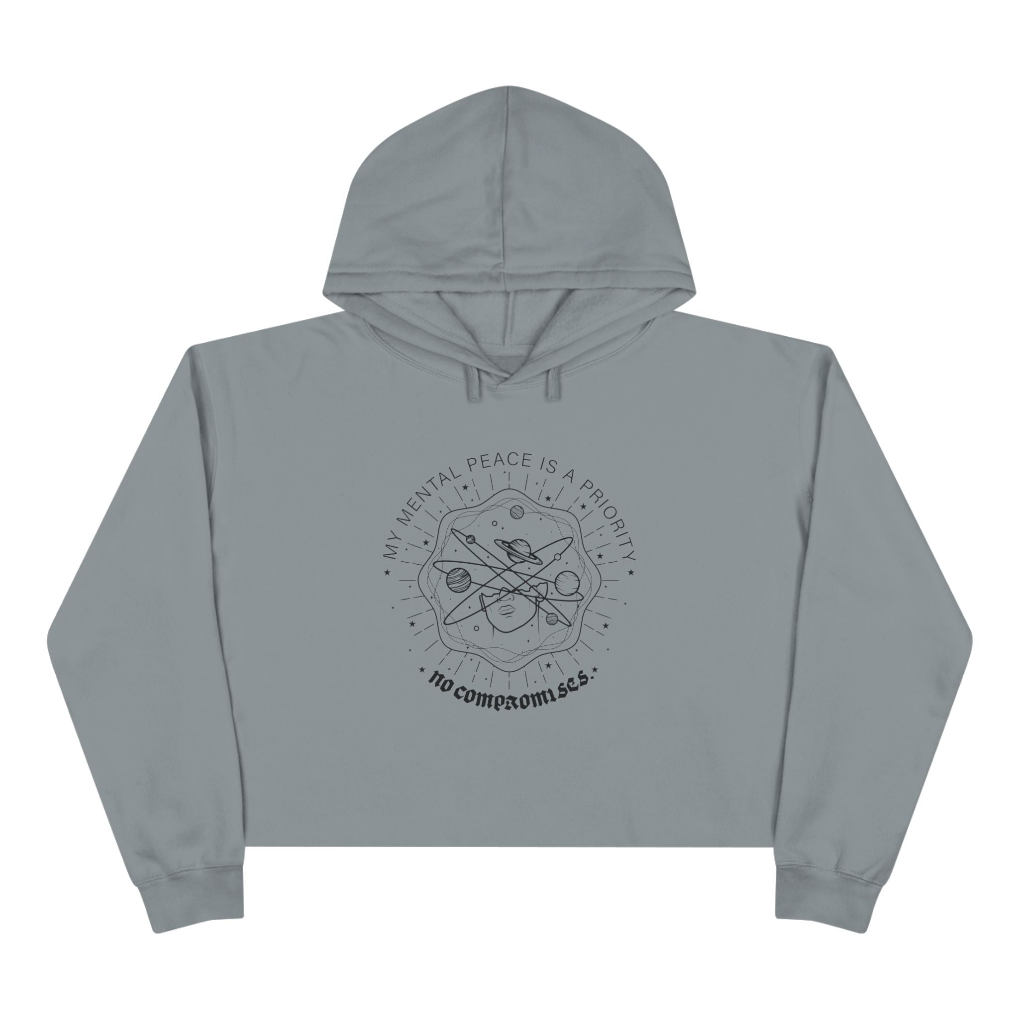 My mental peace is a priority—no compromises Unisex Crop Hoodie