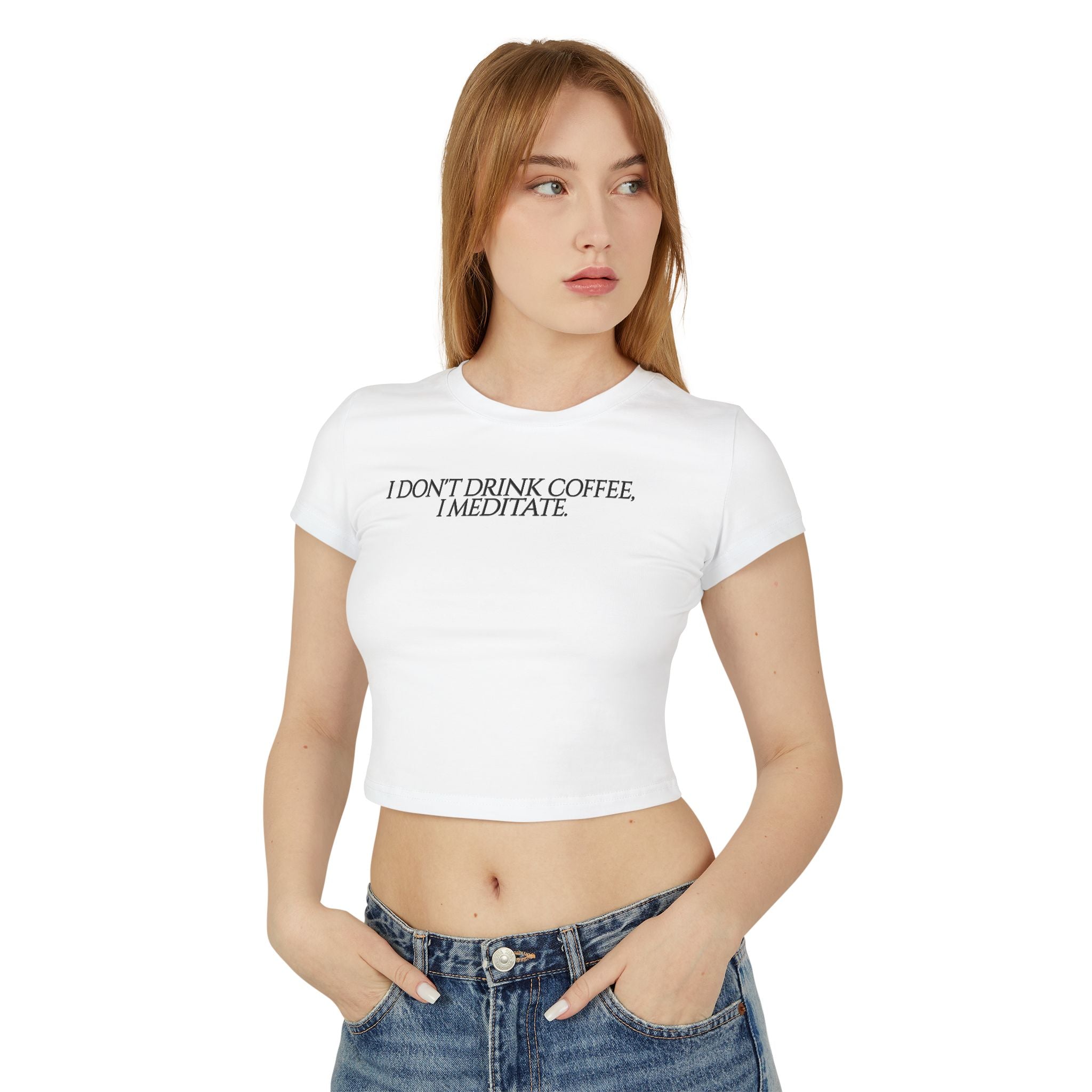 I Don't Drink Coffee I Meditate tiny Tee