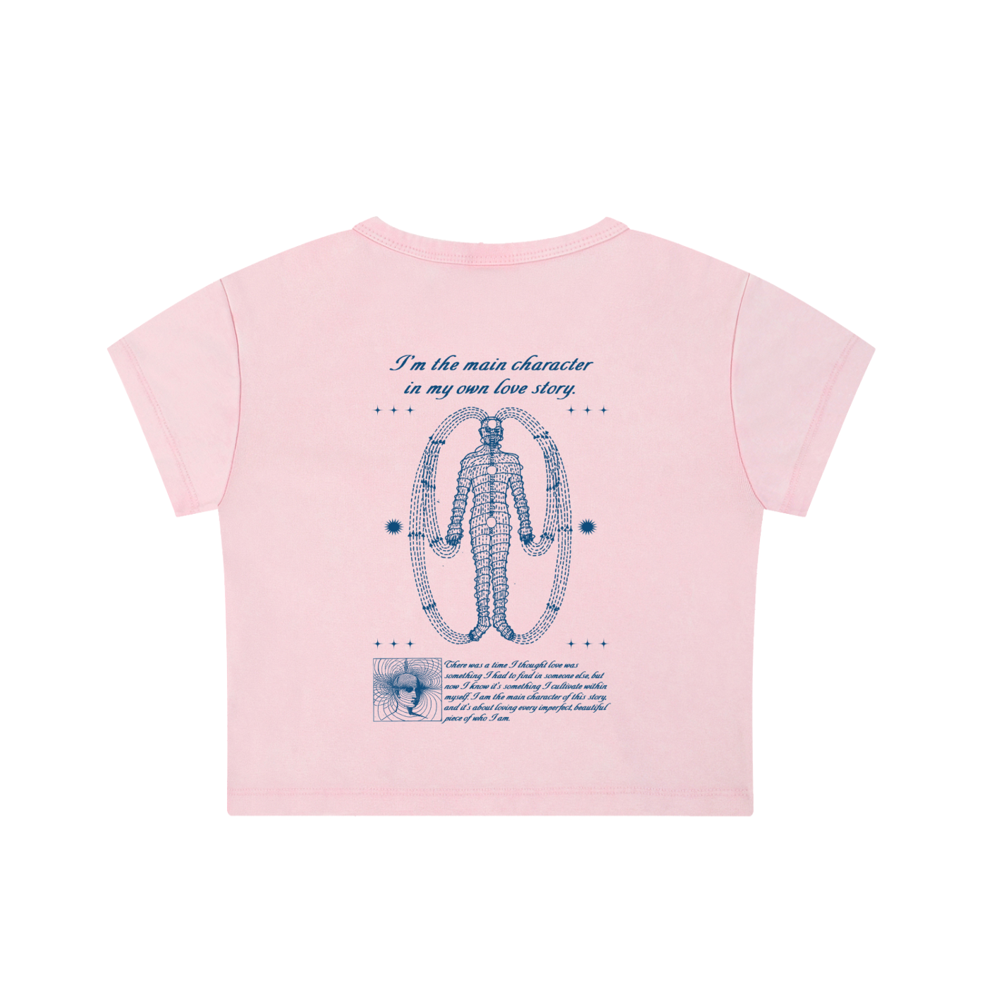 Im The Main Character Snow Washed Crop Top