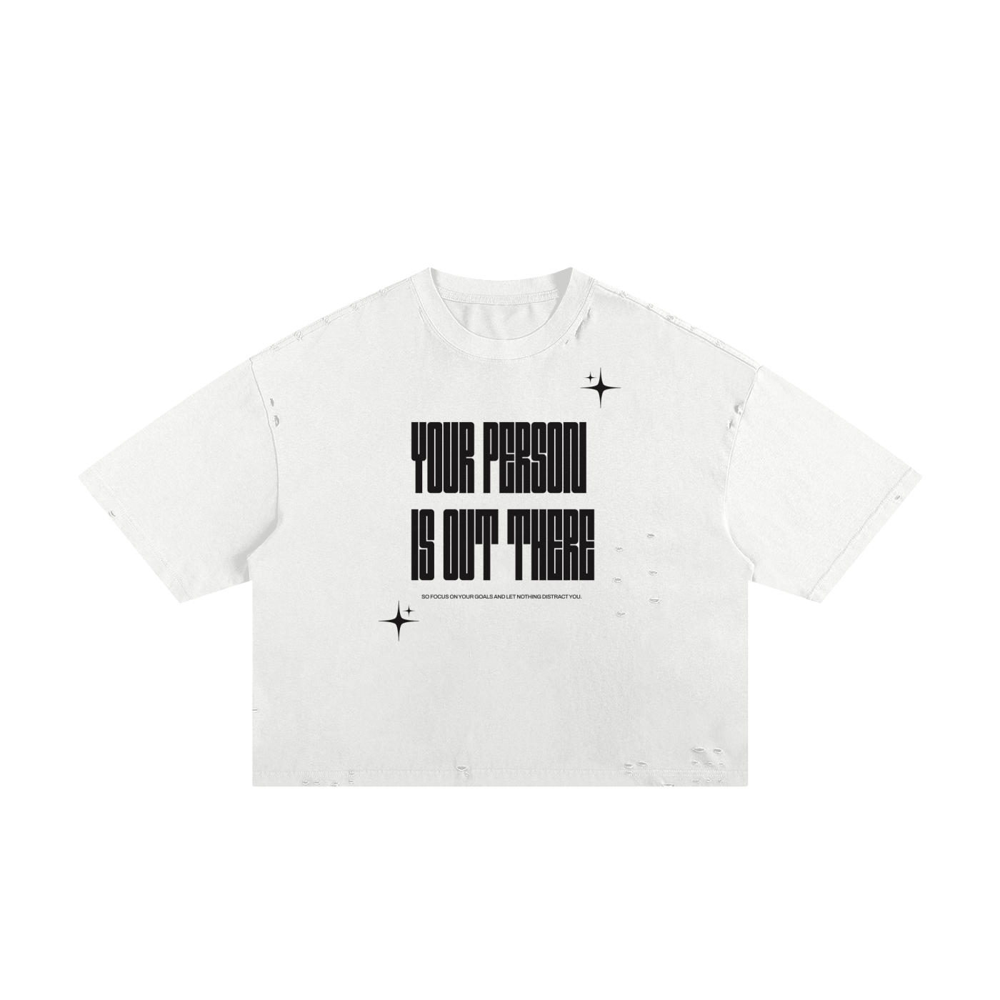 Your Person Is Out There Classic Frayed Boxy Tee