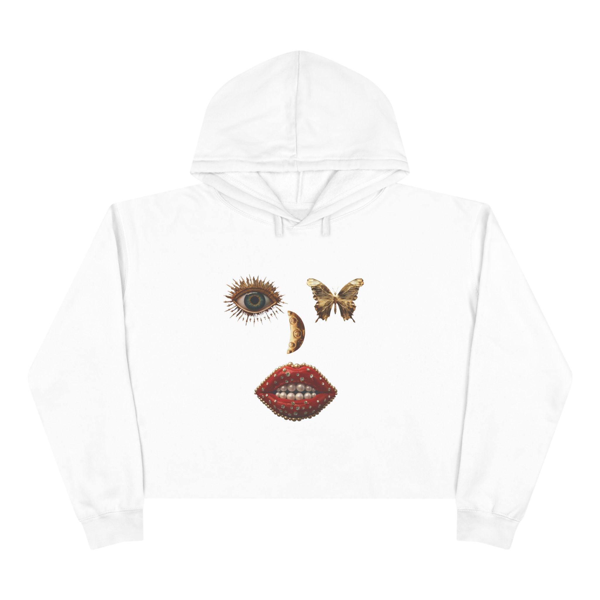 Sixth Shockra Face Unisex Crop Hoodie
