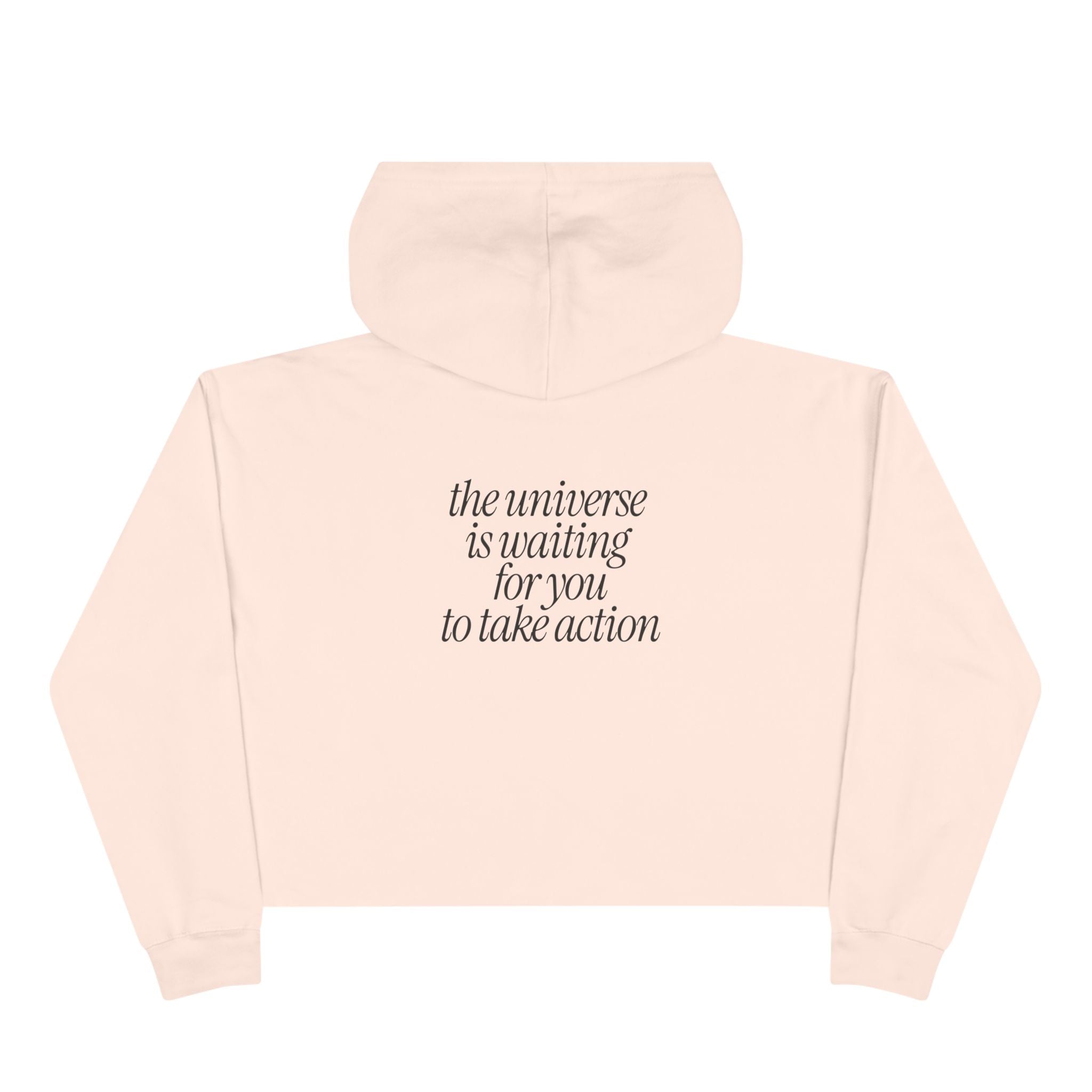 The Universe Is Waiting For You Crop Hoodie