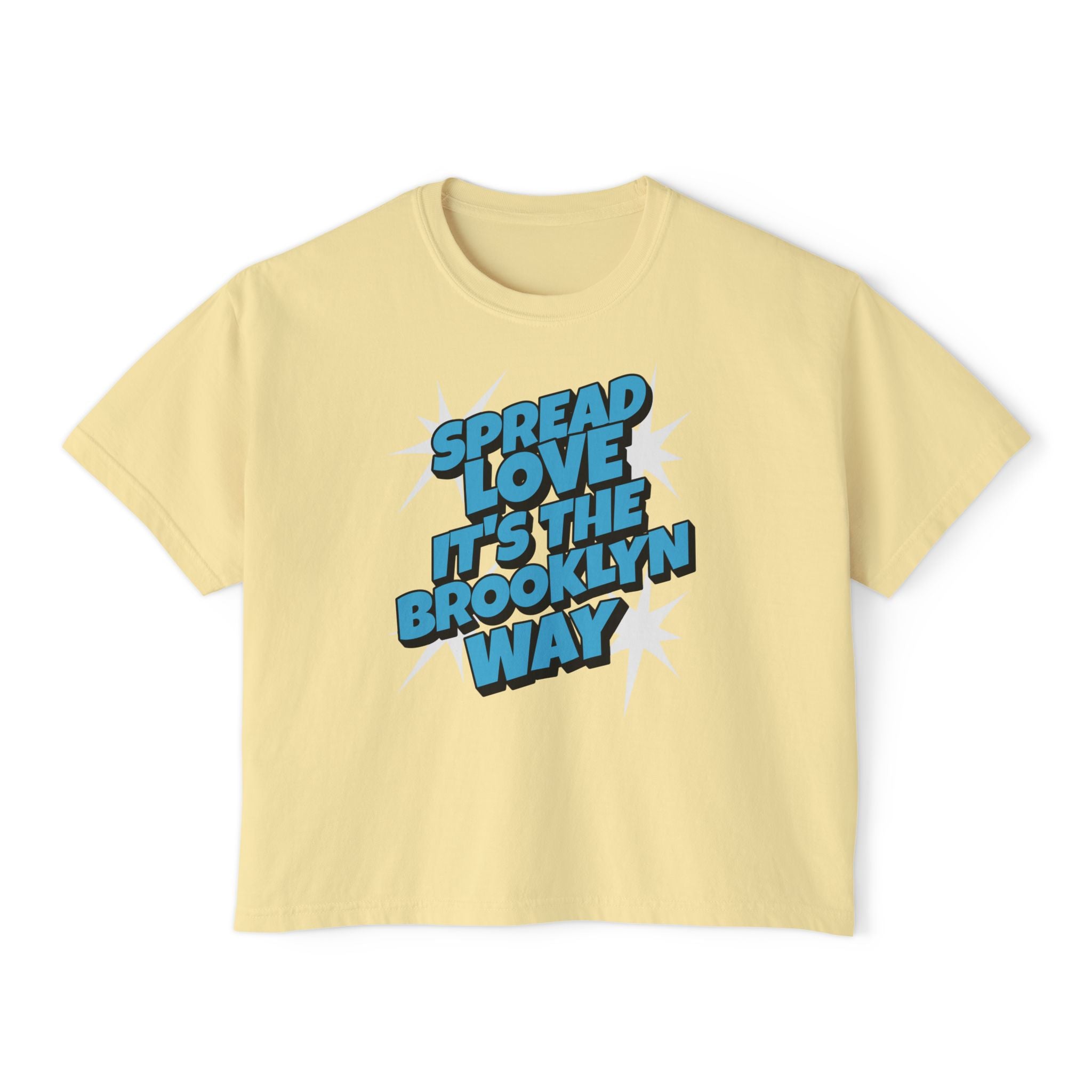 Spread Love It's The Brooklyn Way Unisex cropped Boxy Tee