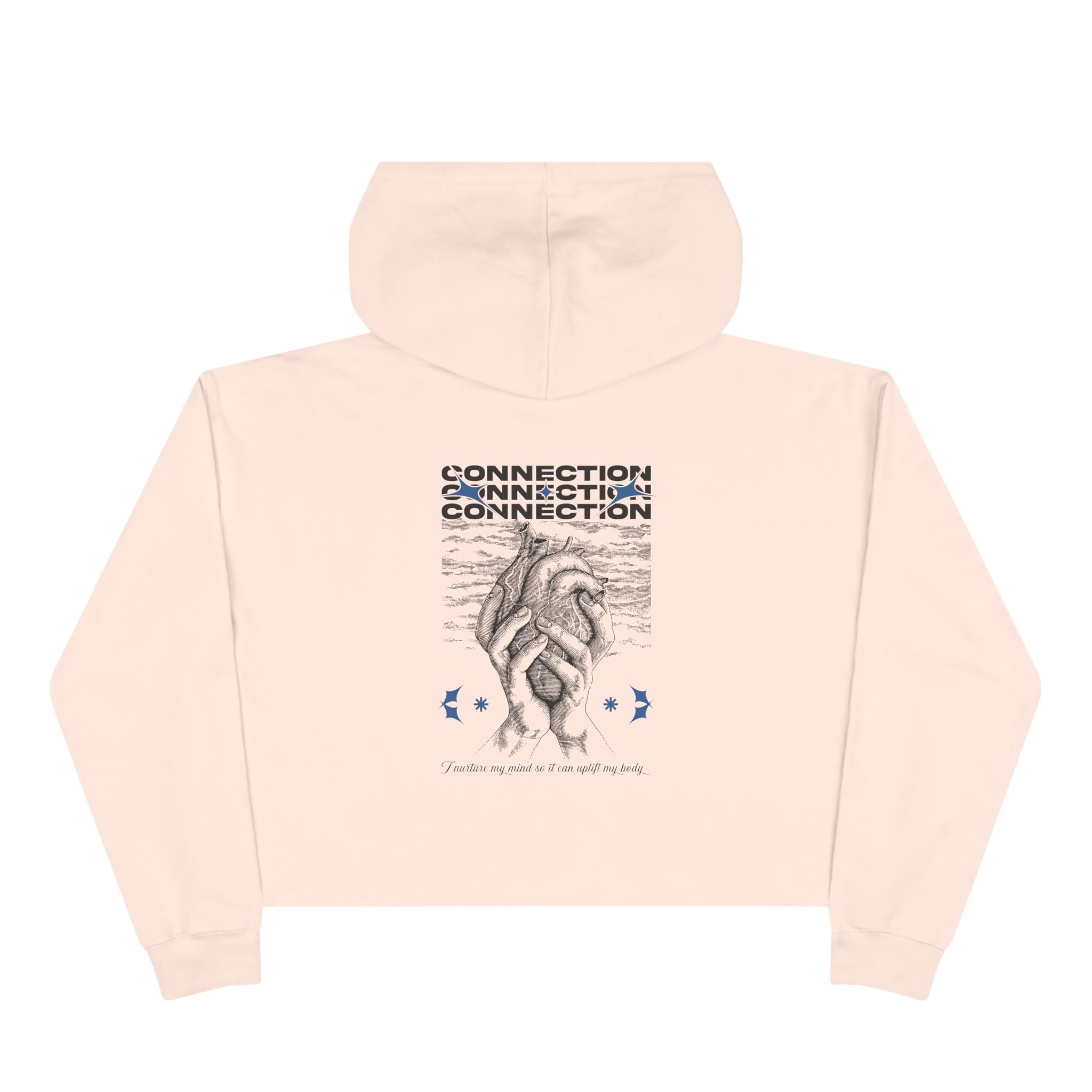I nurture my mind so it can uplift my body Unisex Crop Hoodie