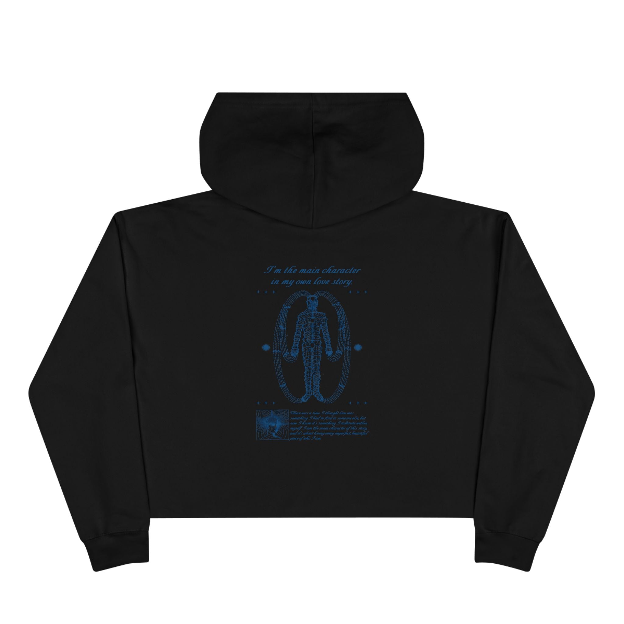I’m the main character in my own love story Unisex Crop Hoodie