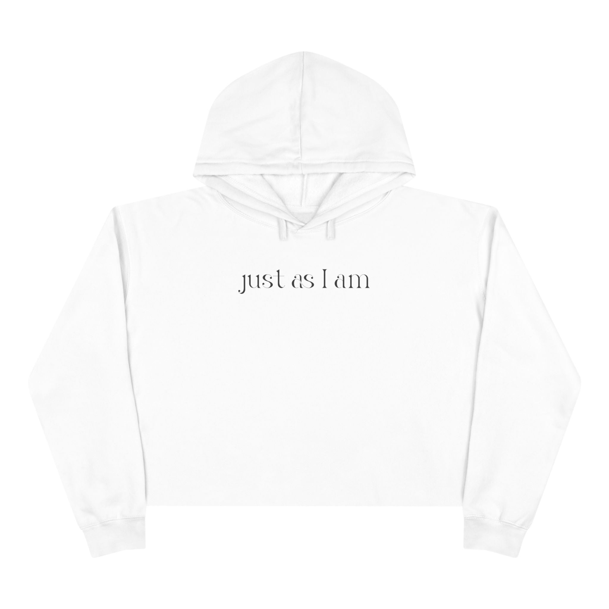 I’m enough, just as I am—no edits needed Unisex Crop Hoodie