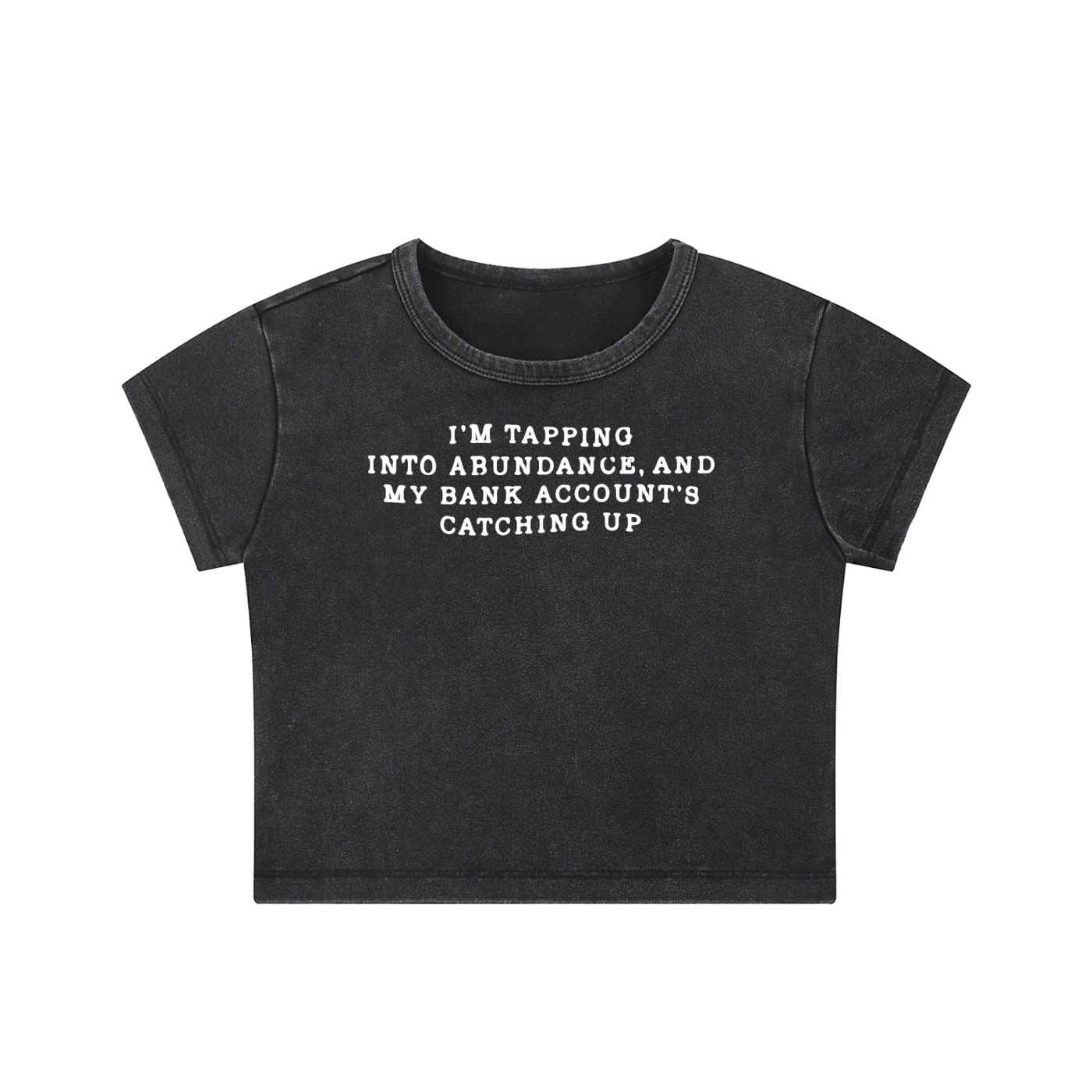 Im Tapping Into Abundance Snow Washed Crop Top