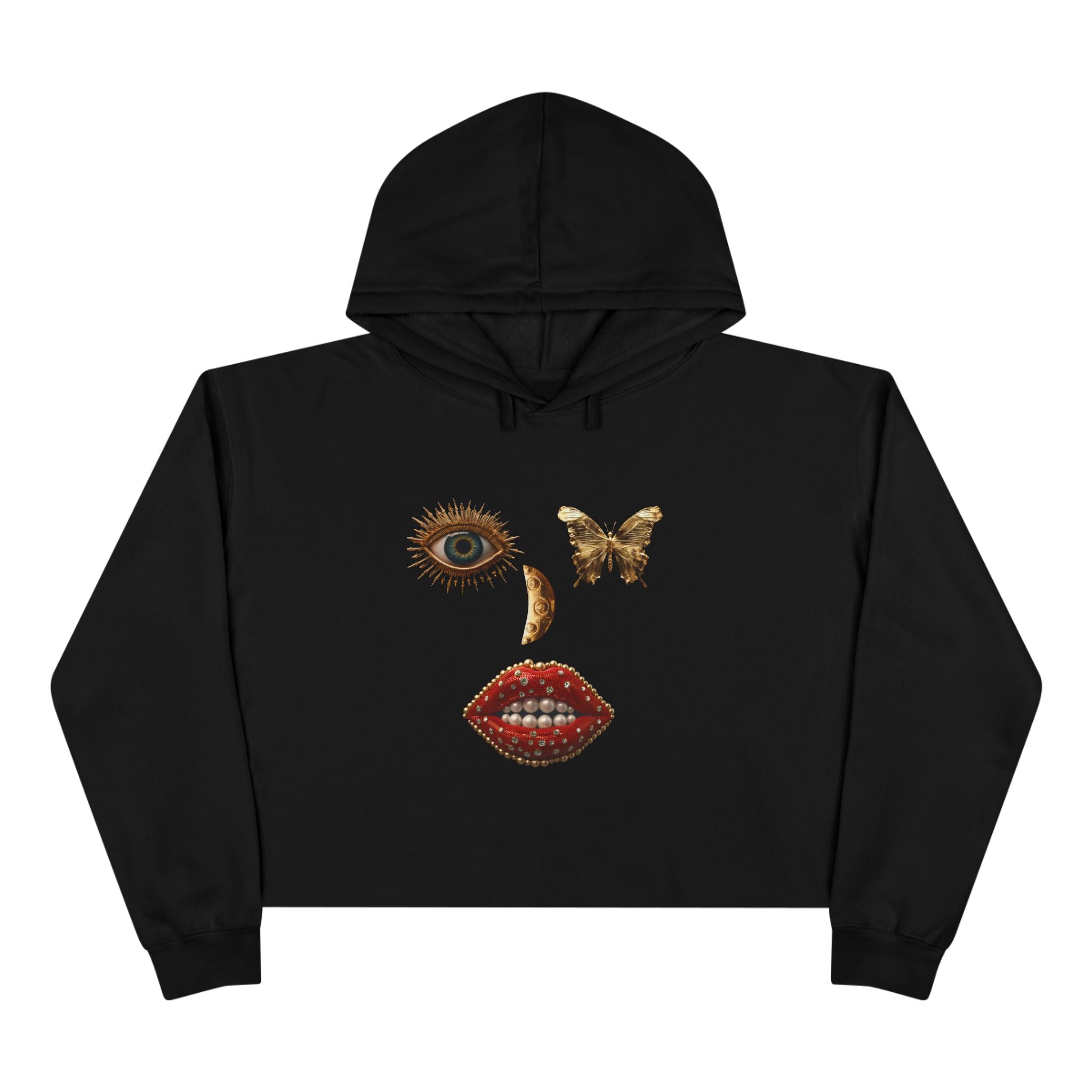 Sixth Shockra Face Unisex Crop Hoodie